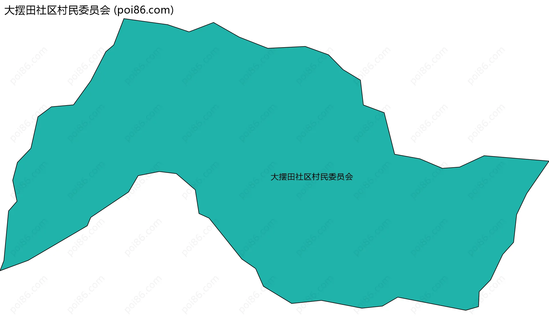 大摆田社区村民委员会边界地图
