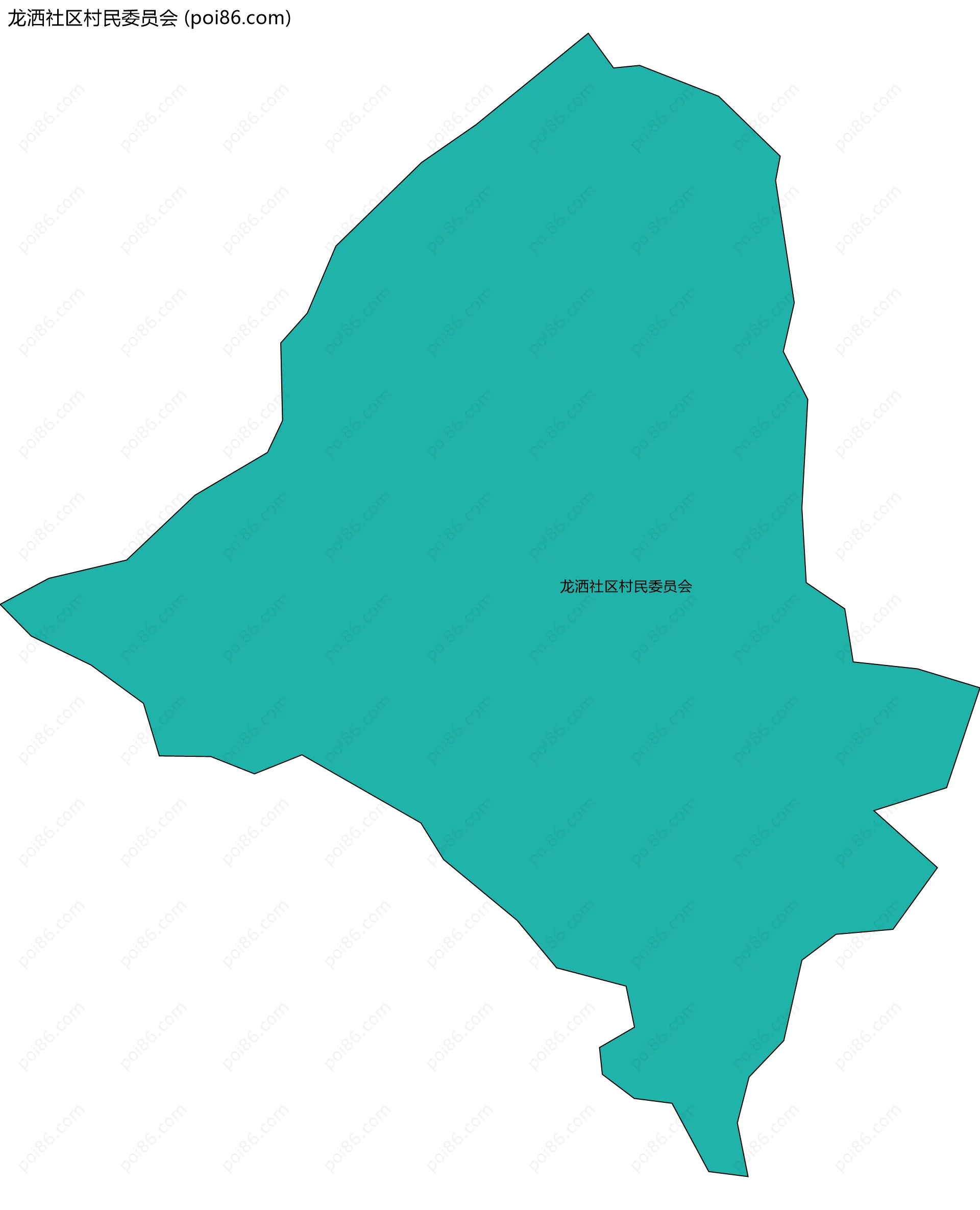 龙洒社区村民委员会边界地图