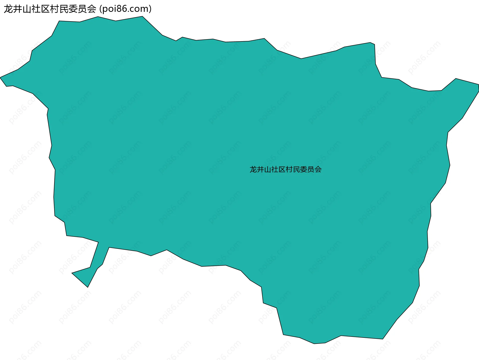 龙井山社区村民委员会边界地图
