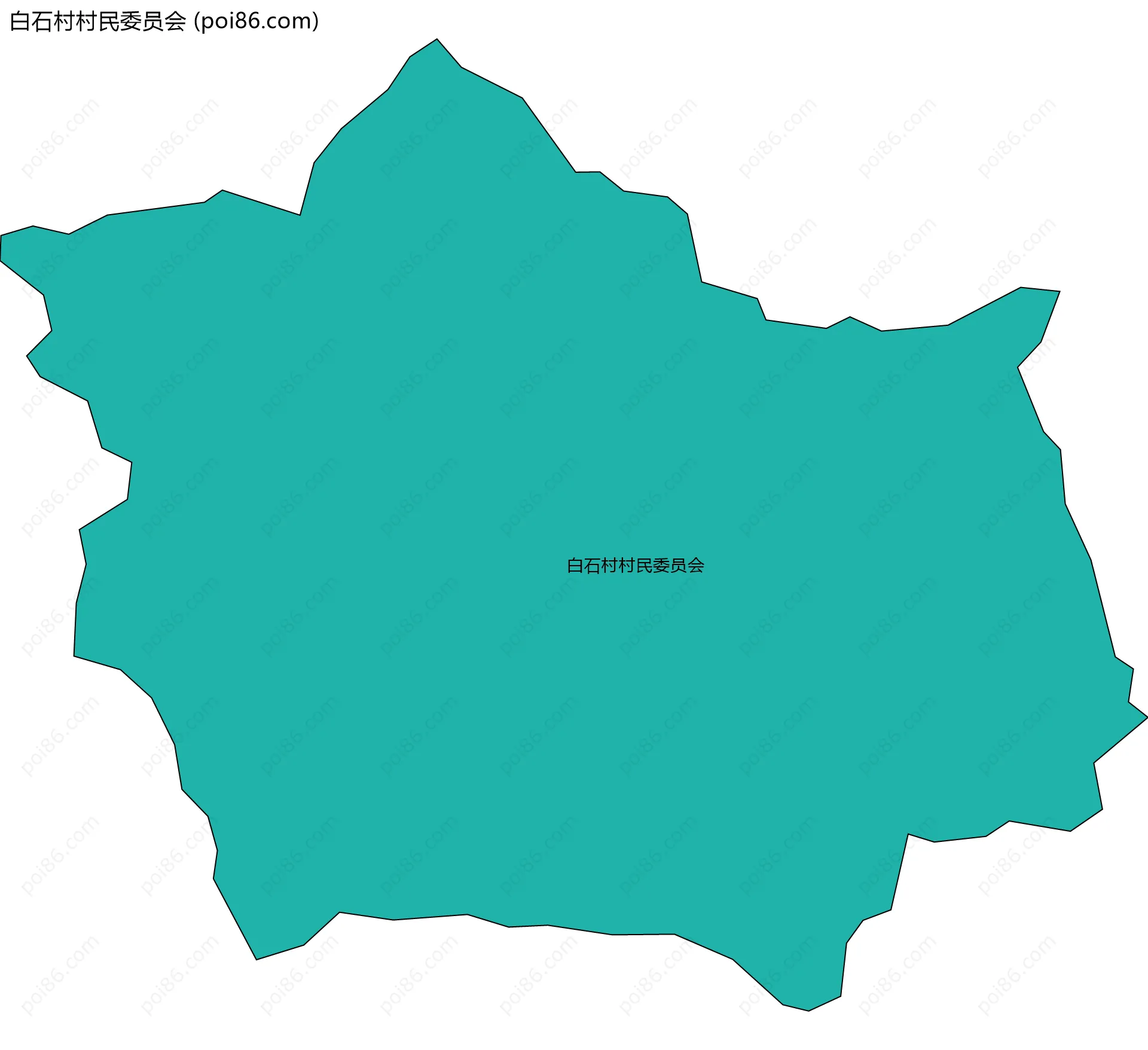 白石村村民委员会边界地图