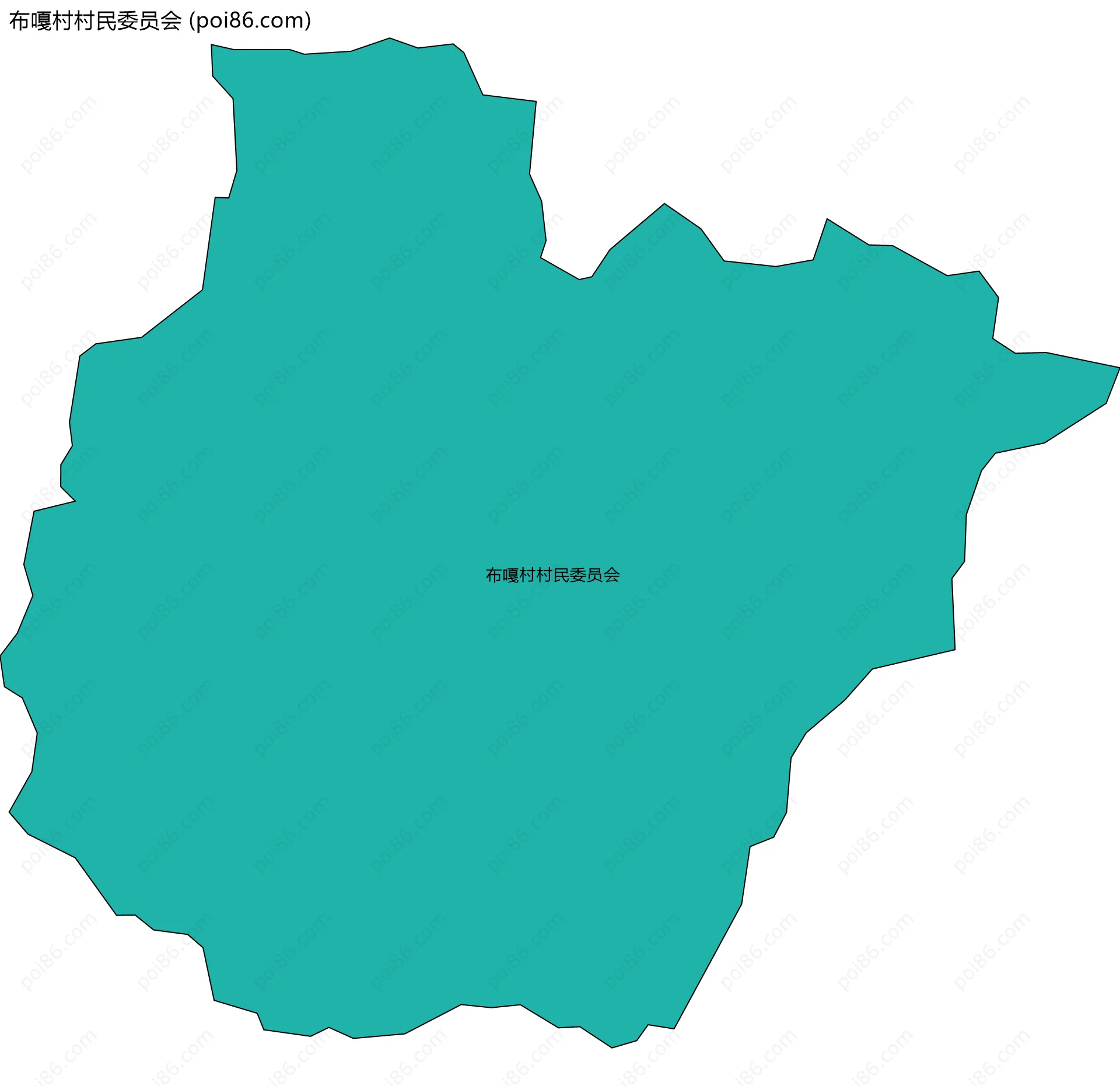 布嘎村村民委员会边界地图