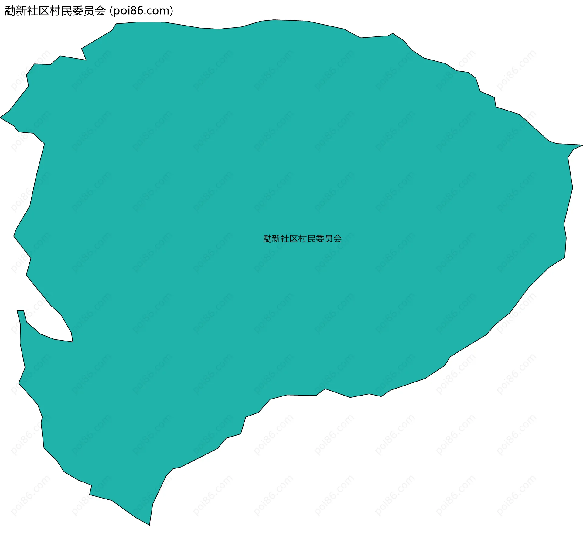 勐新社区村民委员会边界地图
