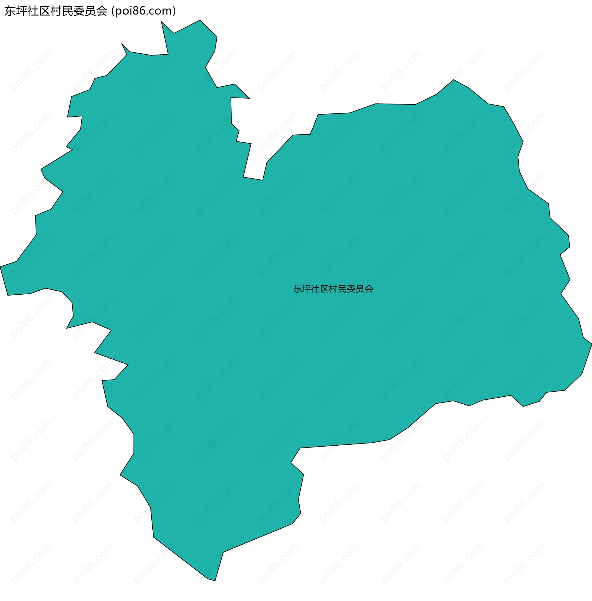 东坪社区村民委员会边界地图