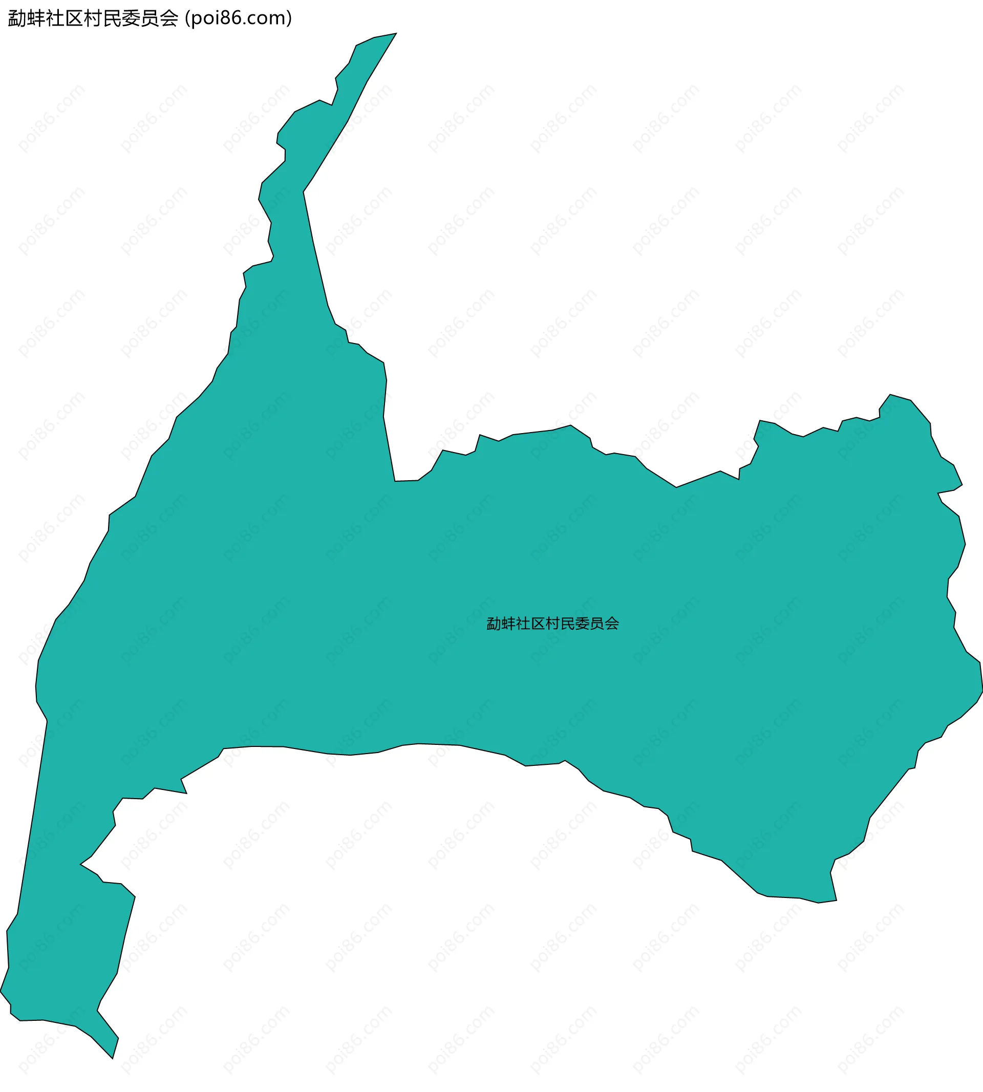 勐蚌社区村民委员会边界地图