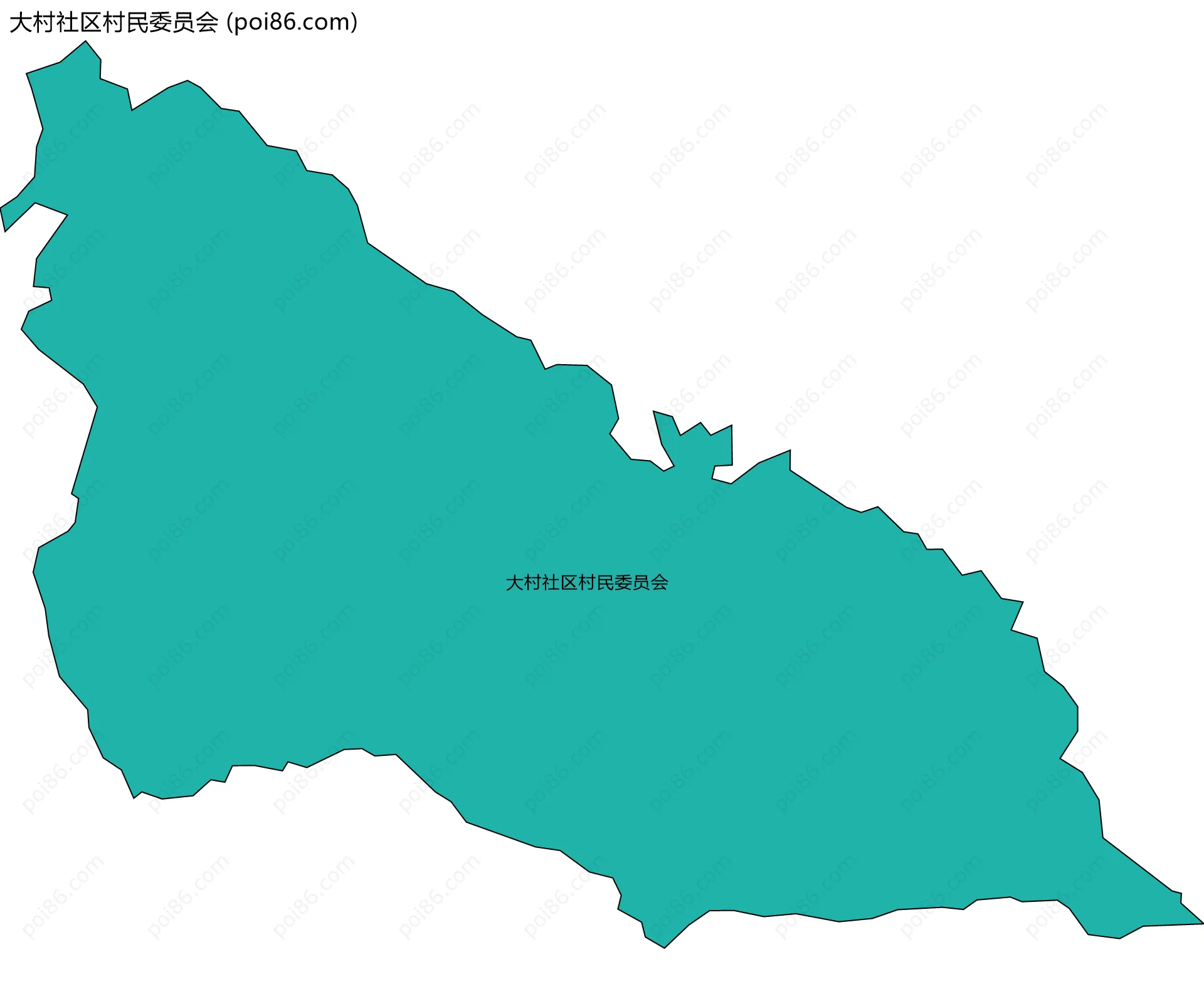 大村社区村民委员会边界地图