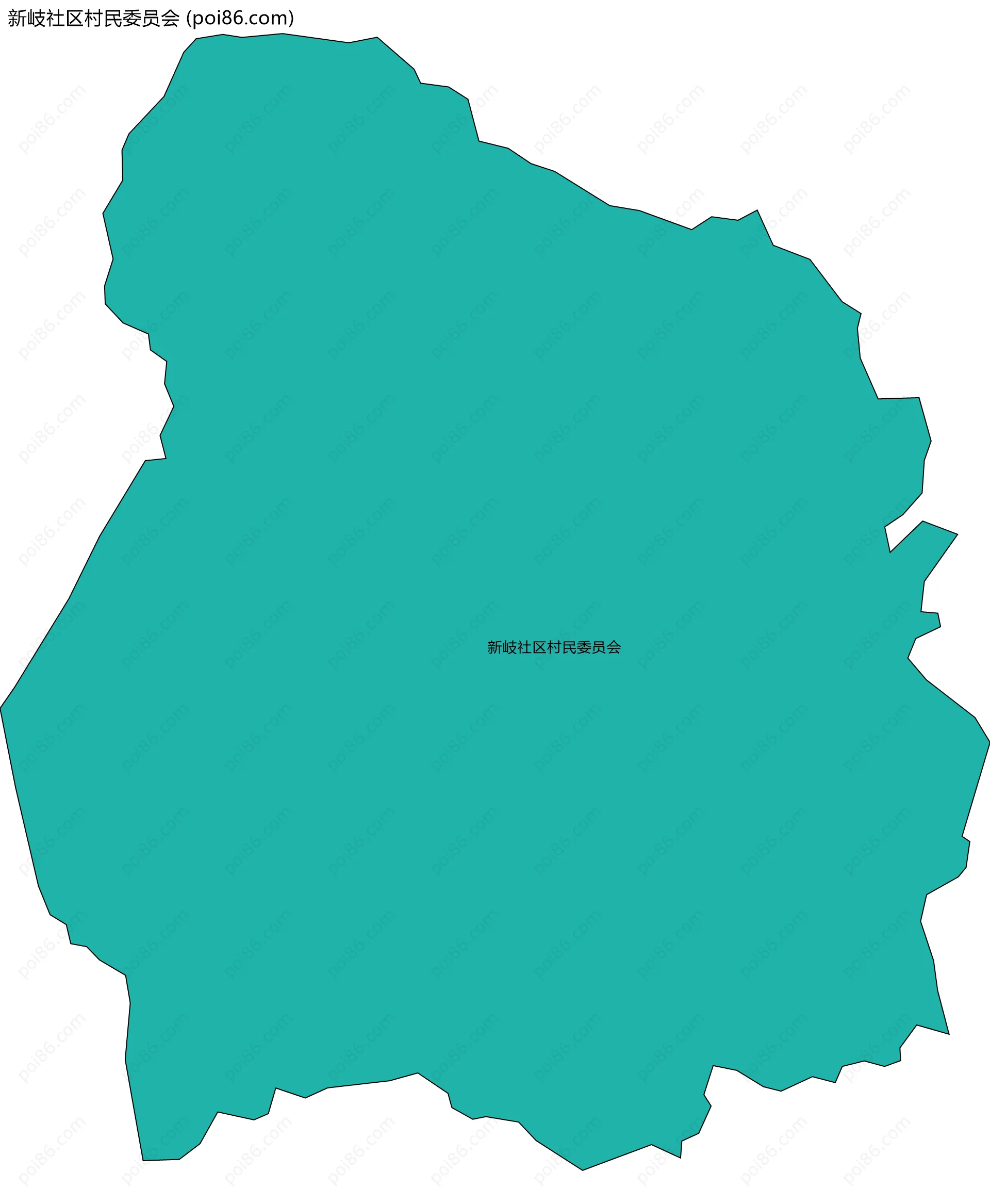 新岐社区村民委员会边界地图