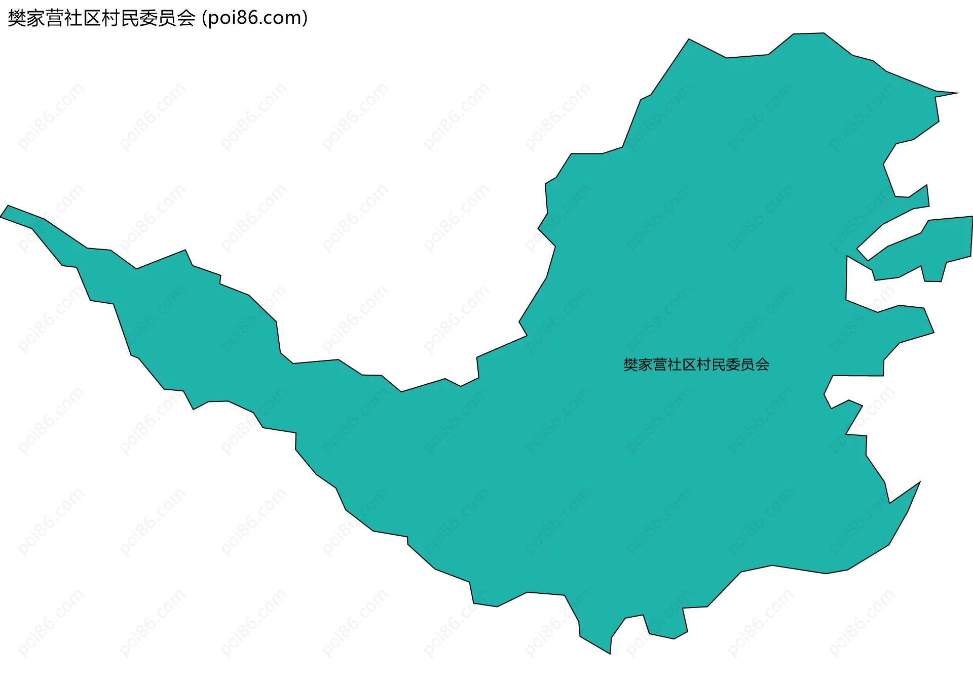 樊家营社区村民委员会边界地图