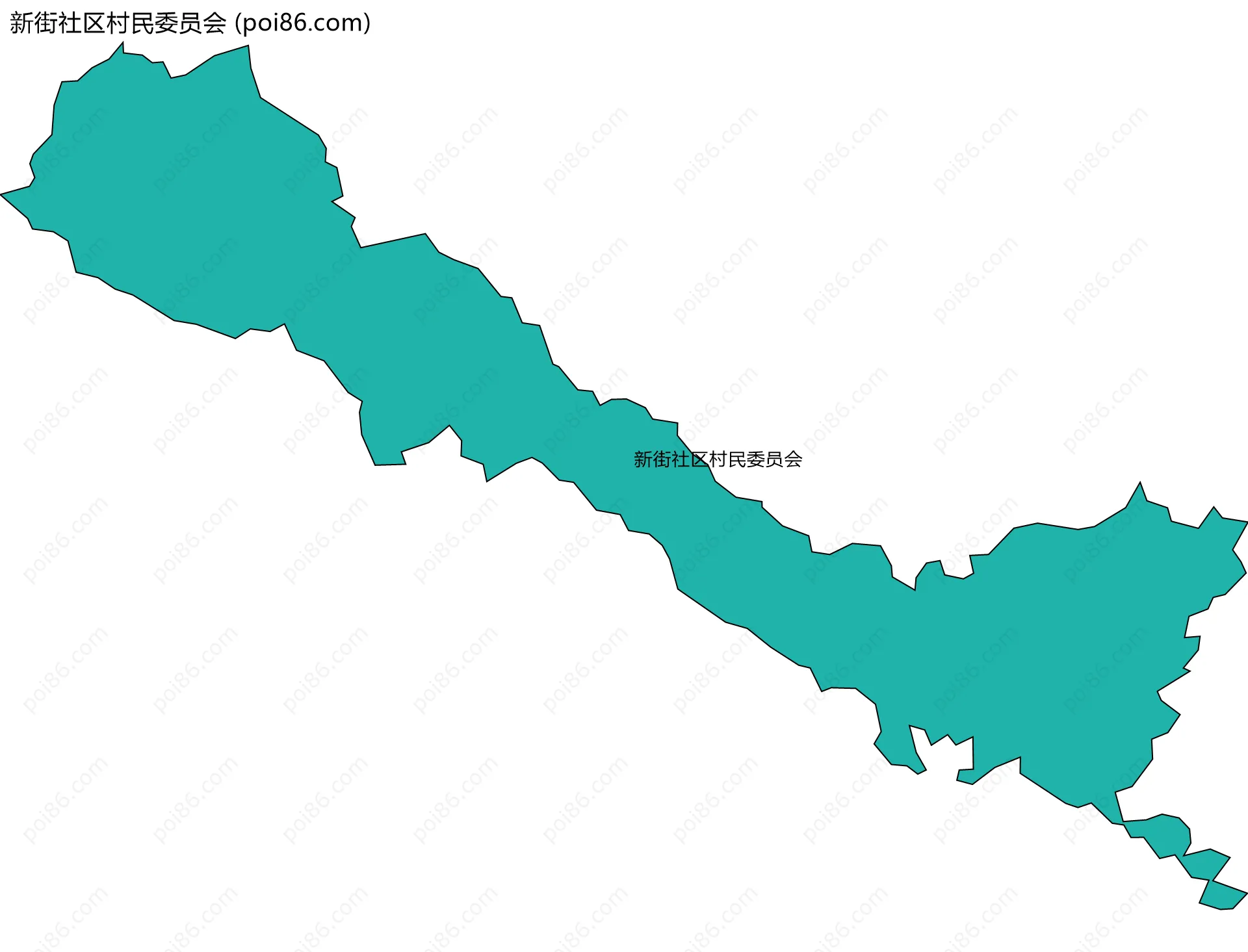 新街社区村民委员会边界地图