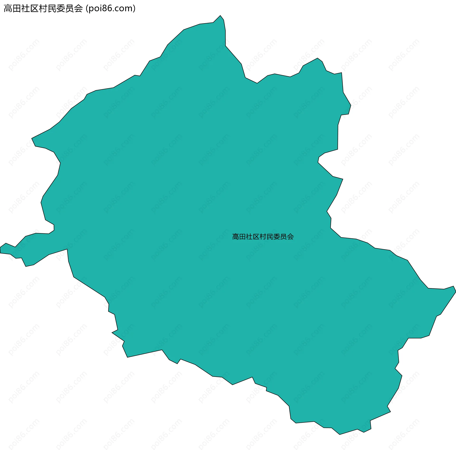 高田社区村民委员会边界地图