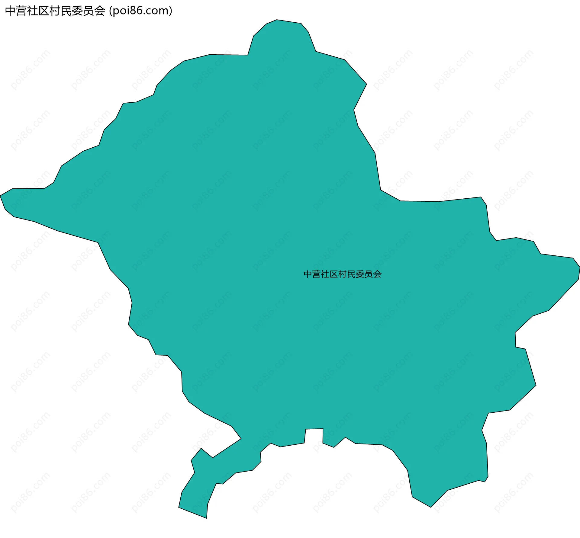 中营社区村民委员会边界地图