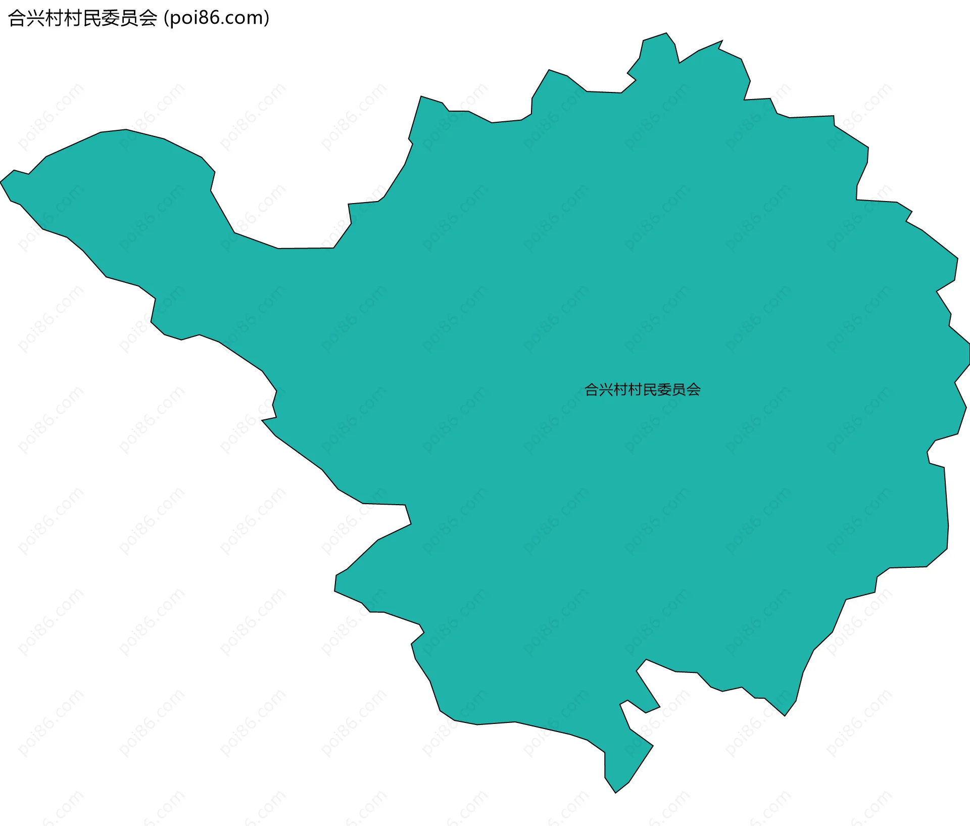 合兴村村民委员会边界地图