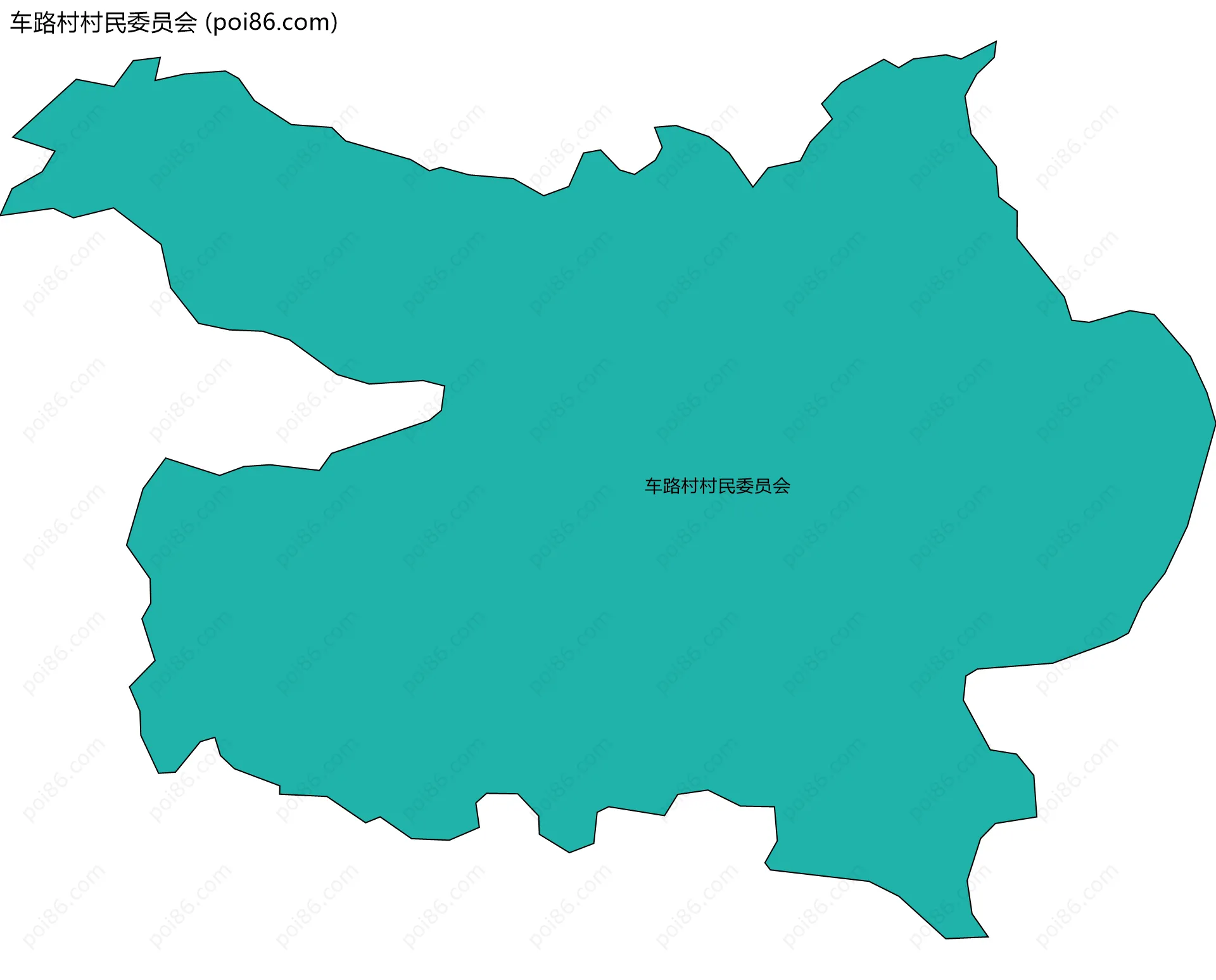 车路村村民委员会边界地图