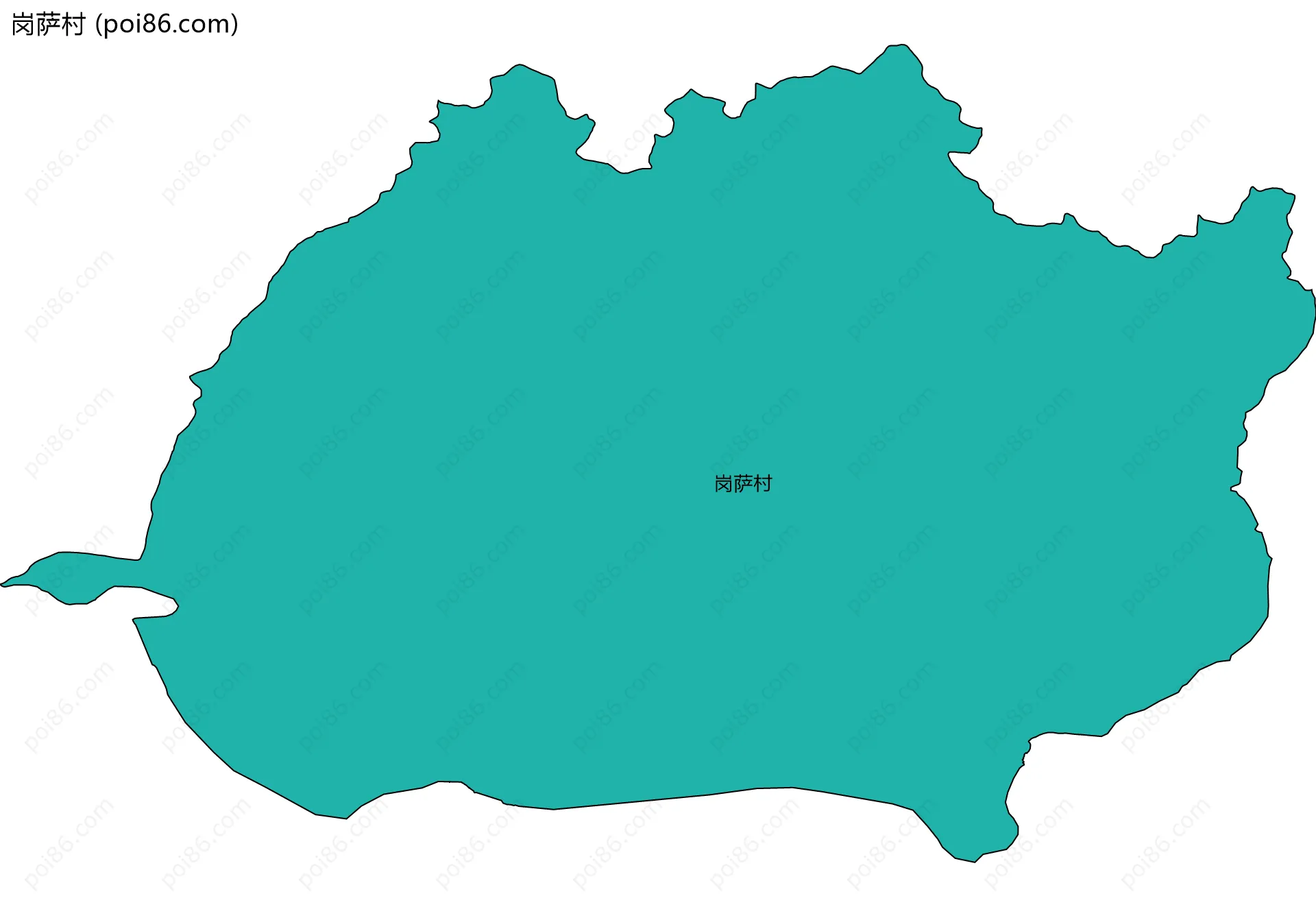 岗萨村边界地图