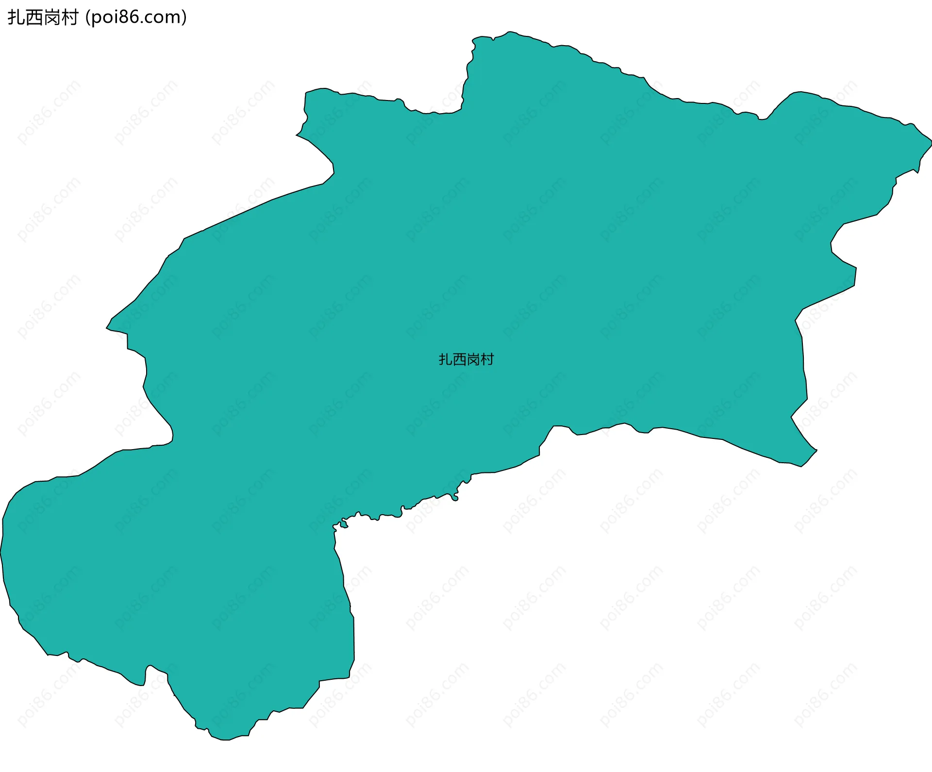 扎西岗村边界地图