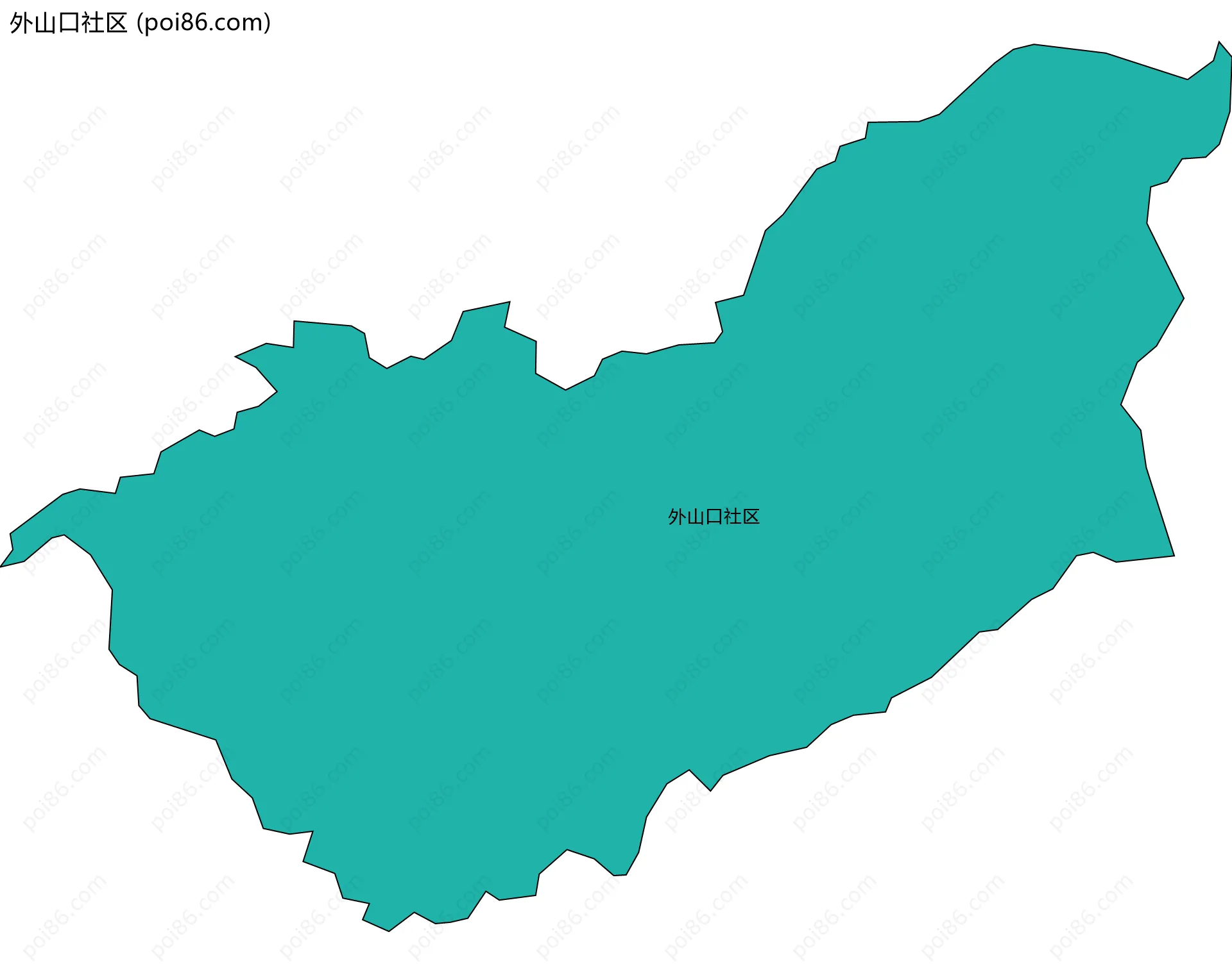 外山口社区边界地图