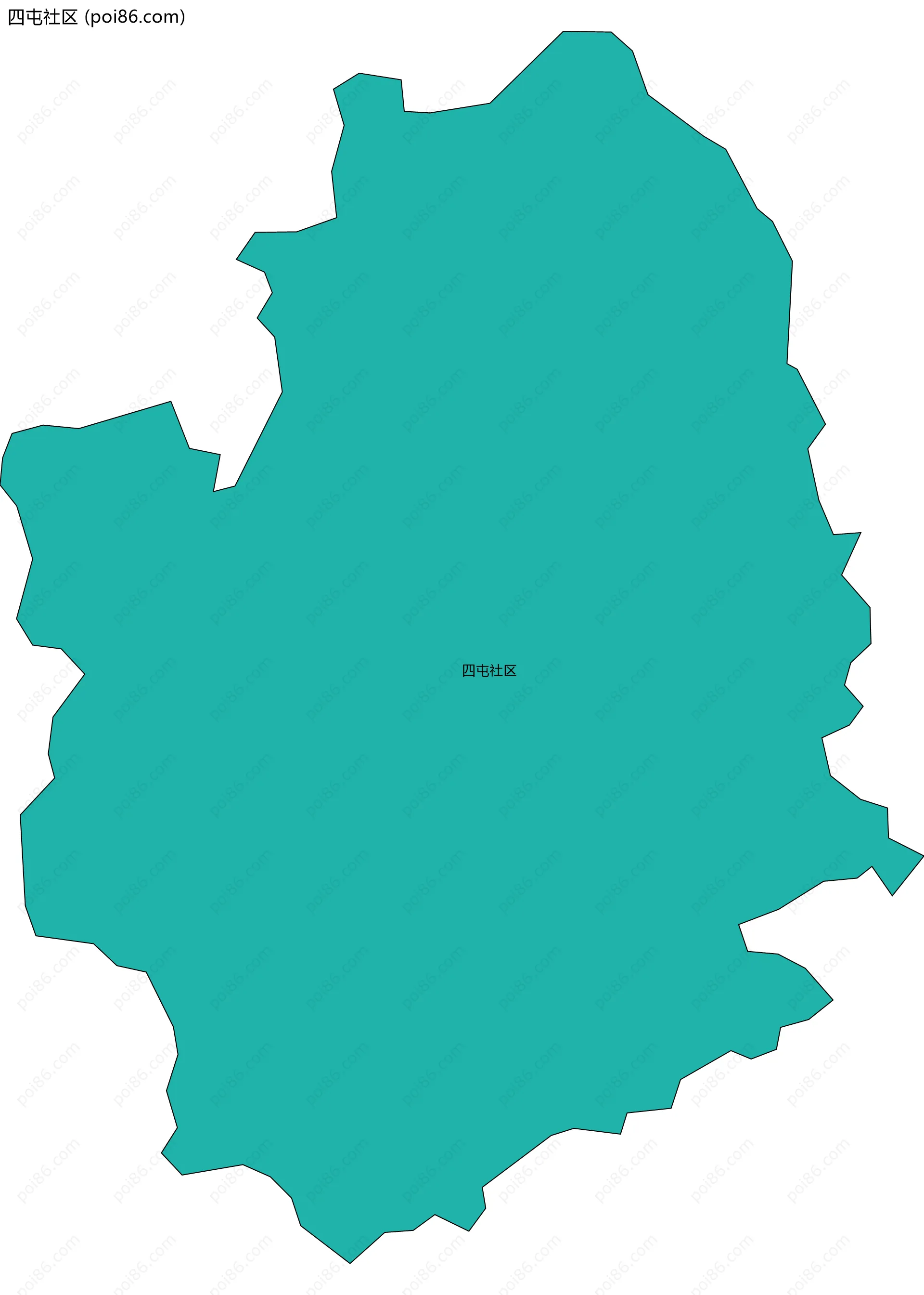 四屯社区边界地图