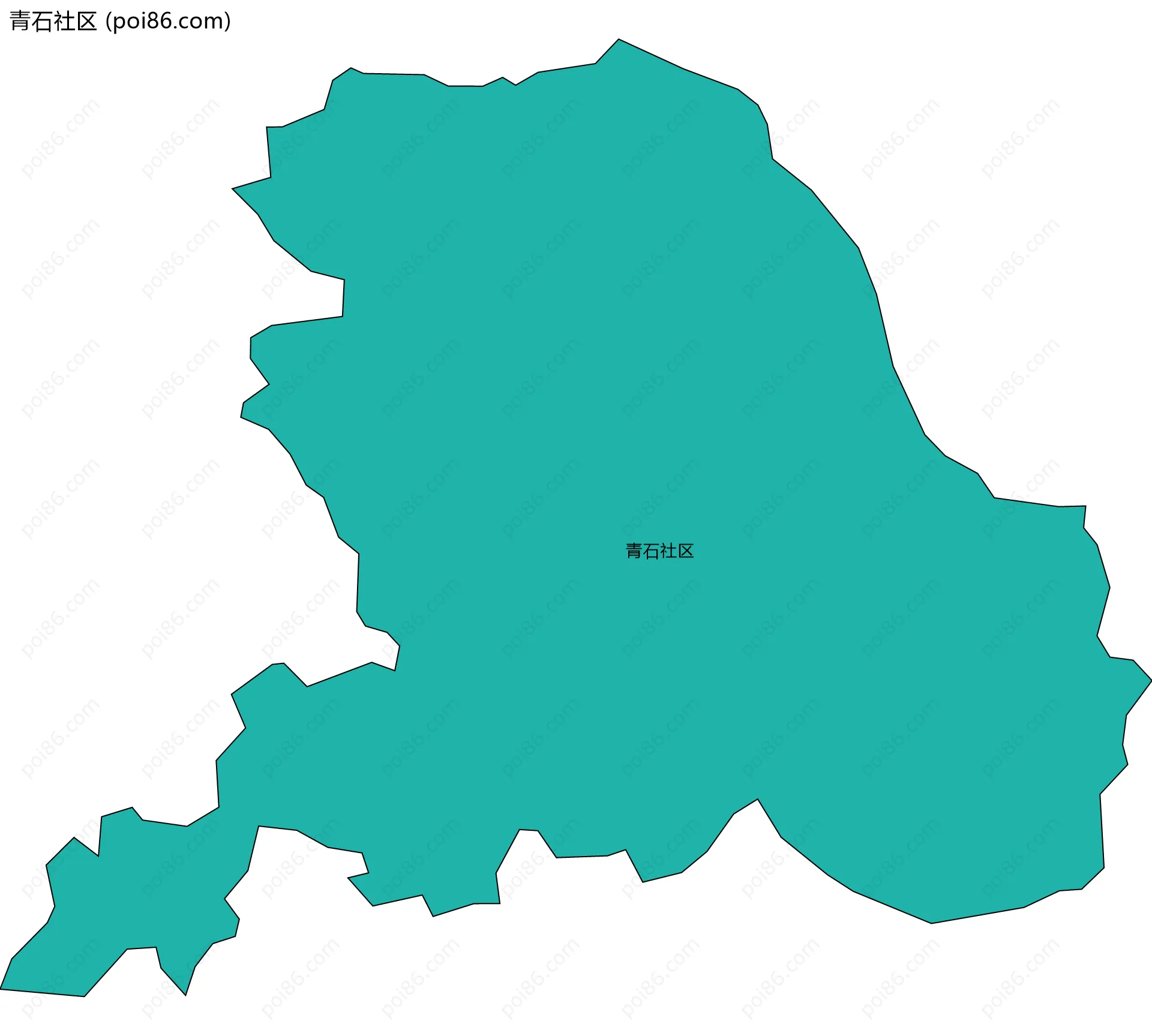 青石社区边界地图
