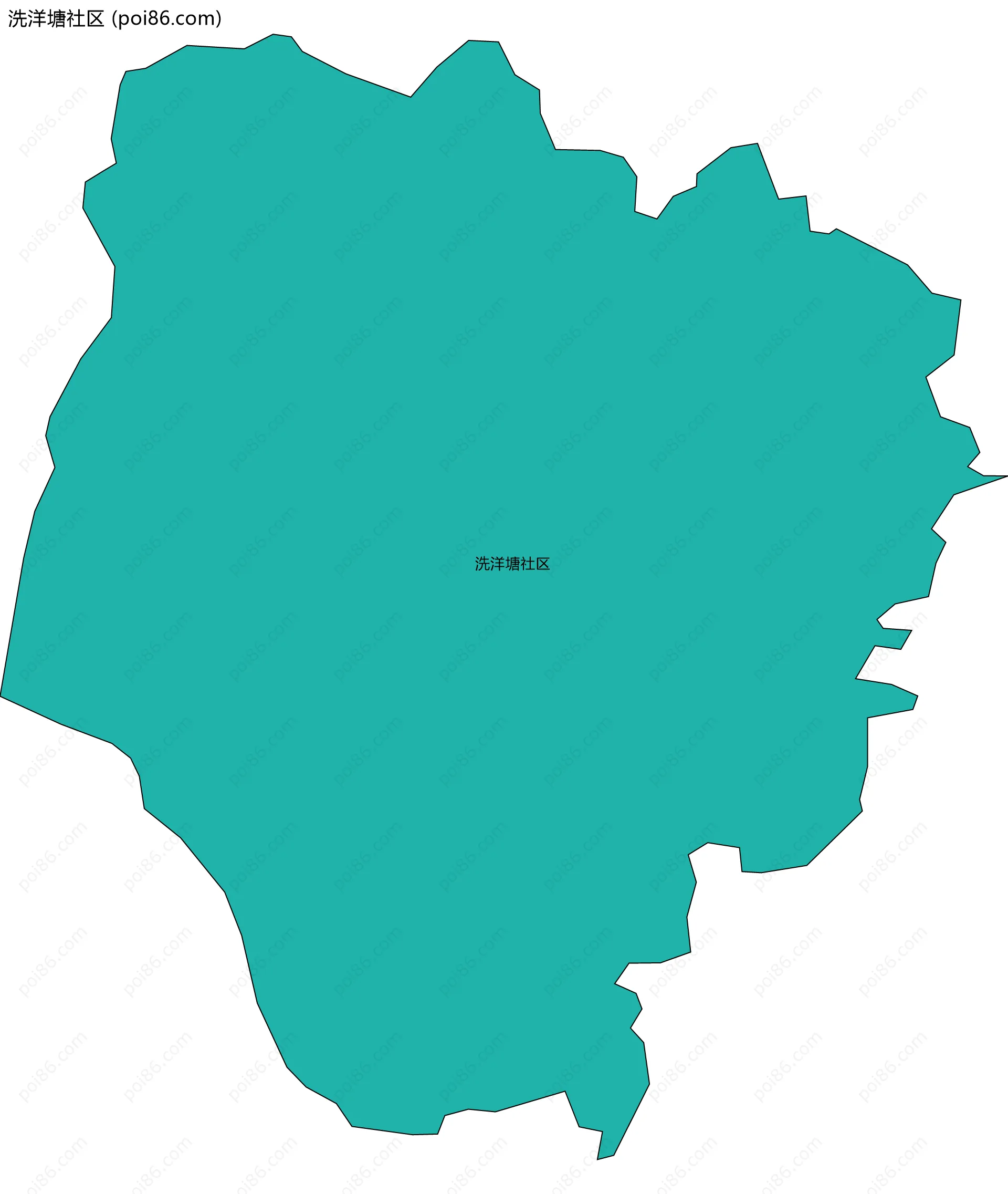 洗洋塘社区边界地图