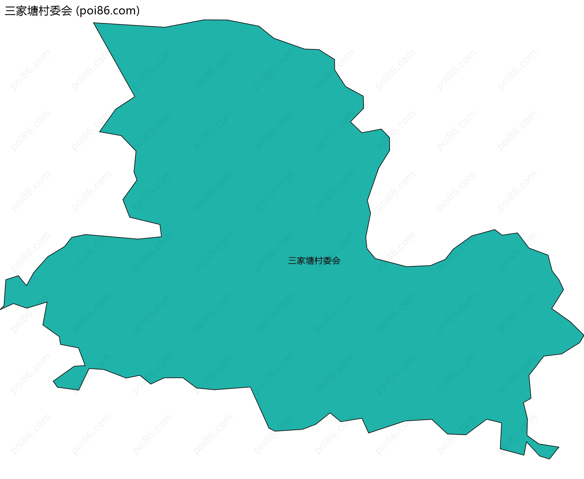 三家塘村委会边界地图