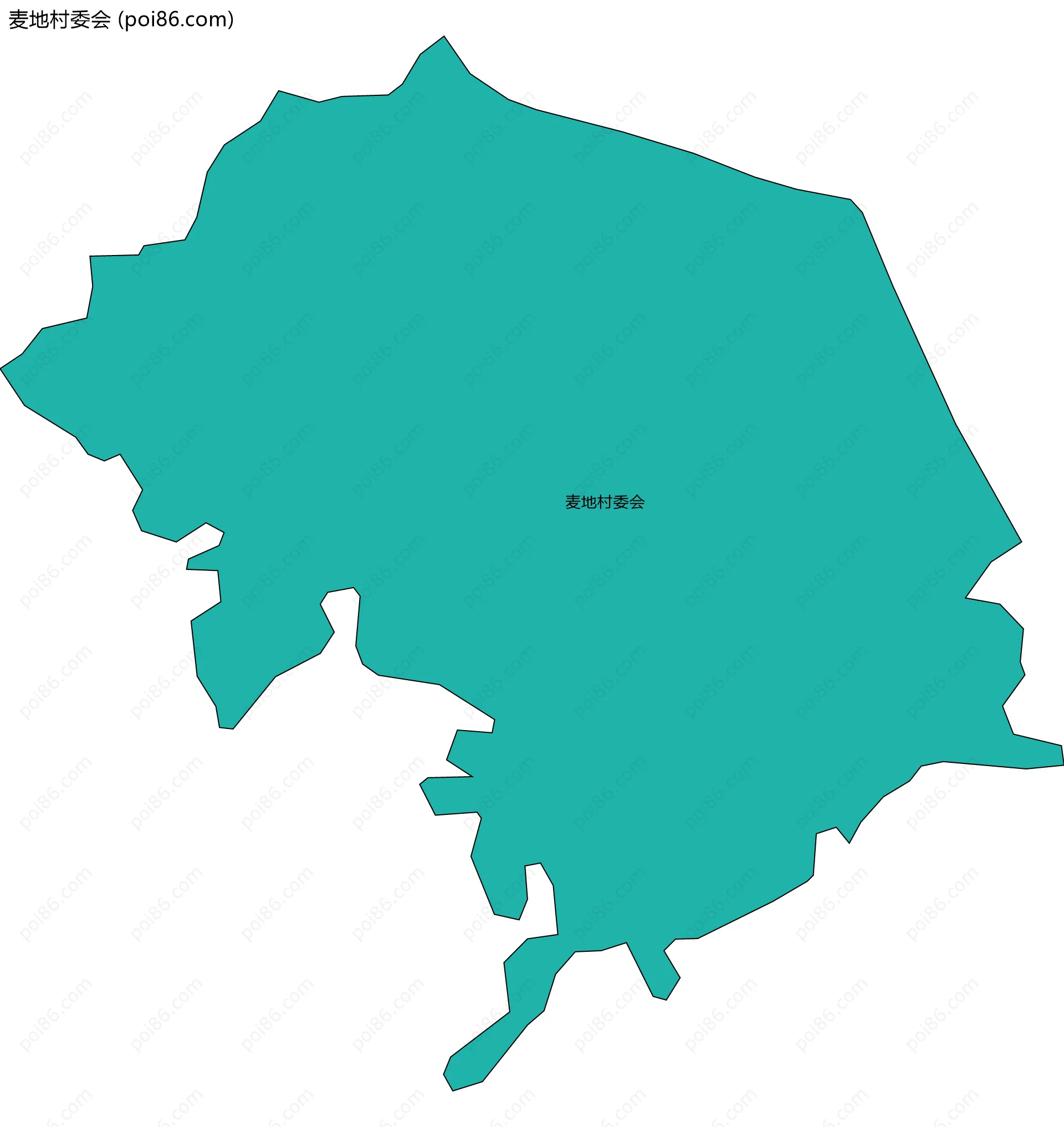 麦地村委会边界地图