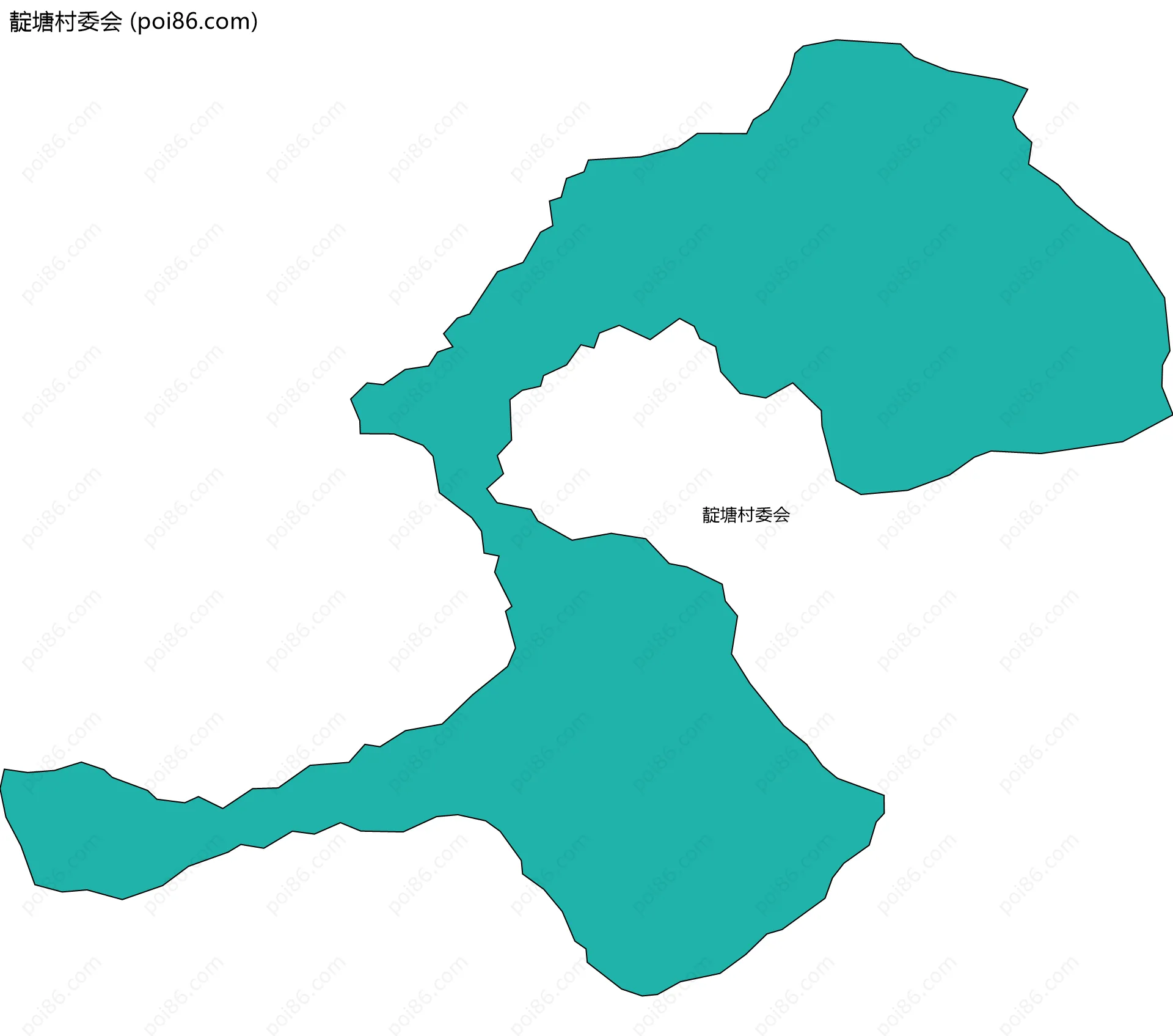 靛塘村委会边界地图