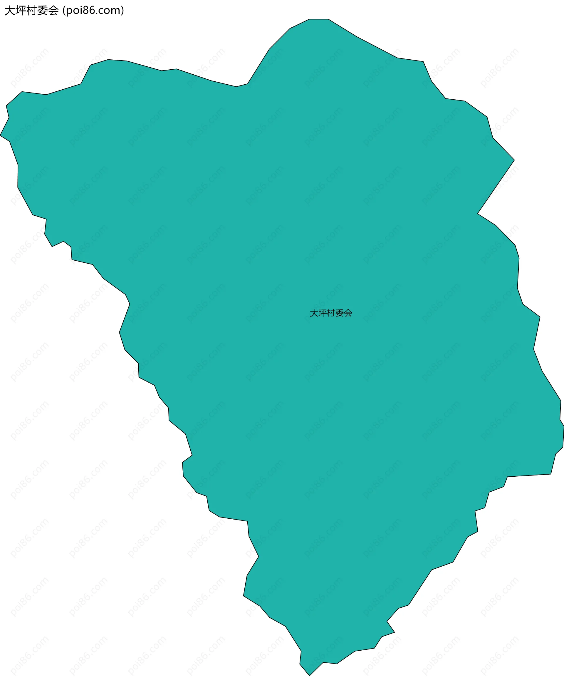 大坪村委会边界地图