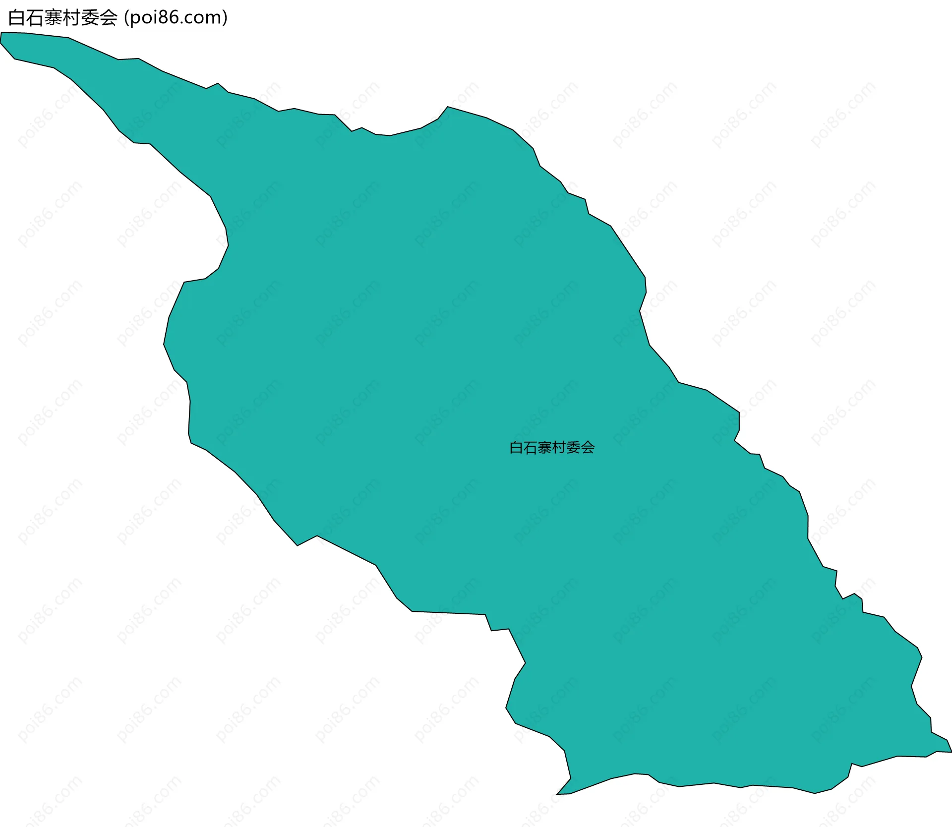 白石寨村委会边界地图