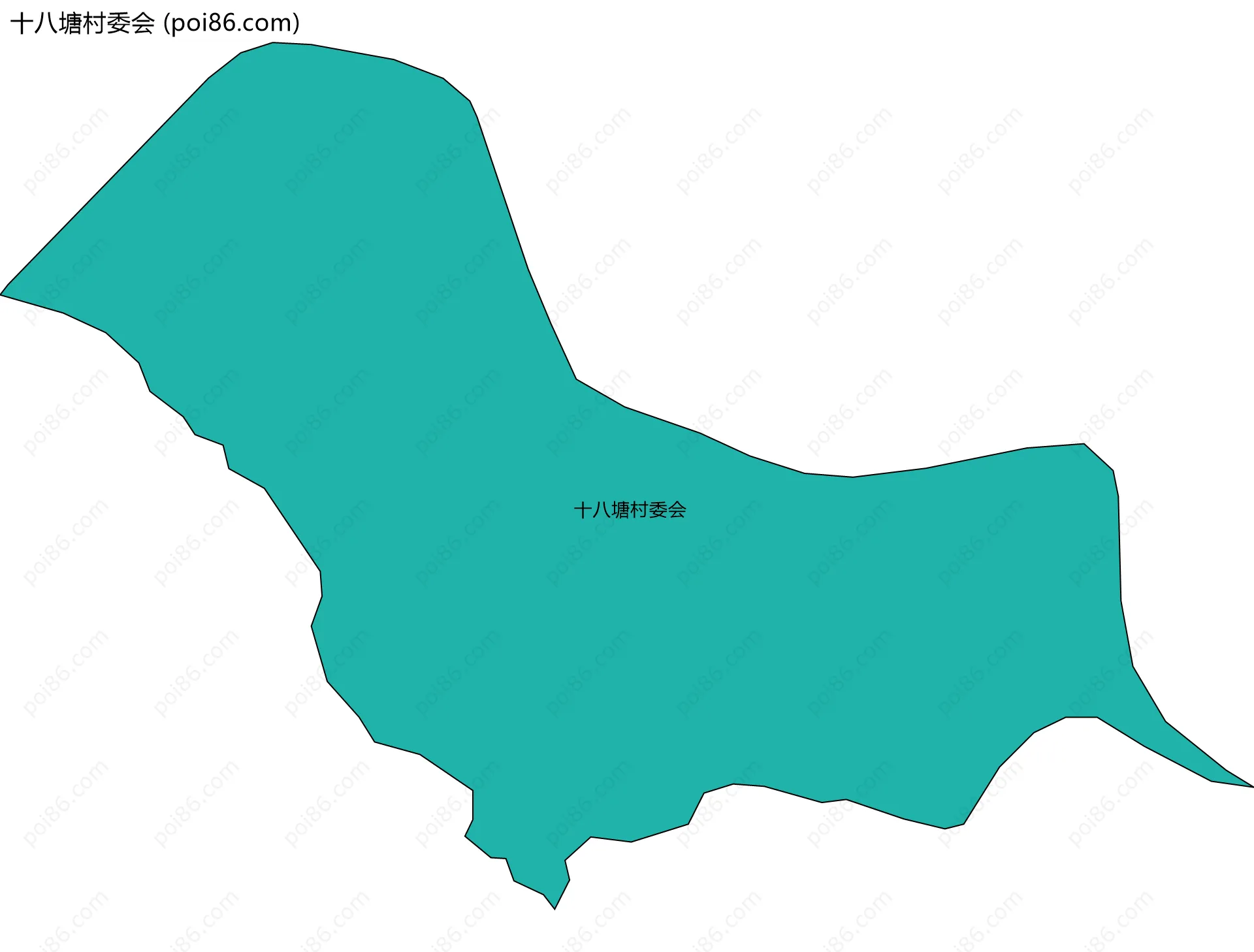 十八塘村委会边界地图