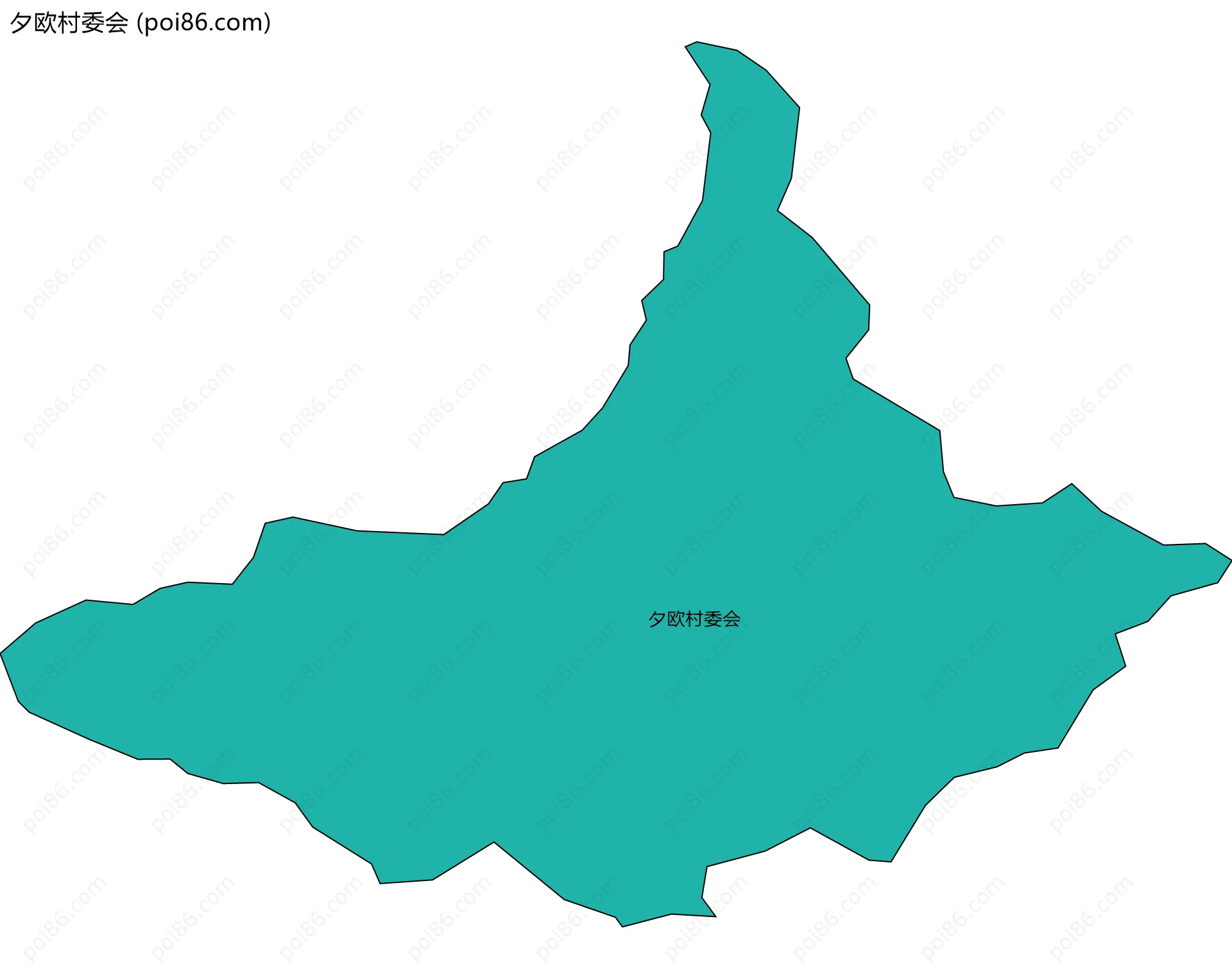 夕欧村委会边界地图