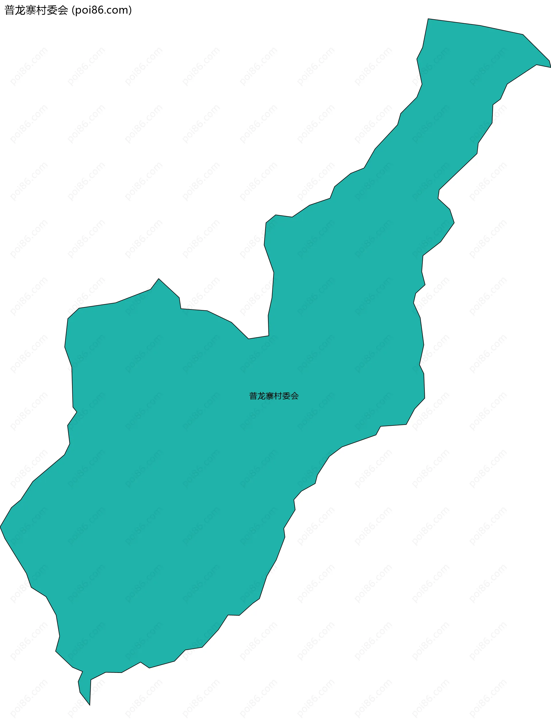 普龙寨村委会边界地图