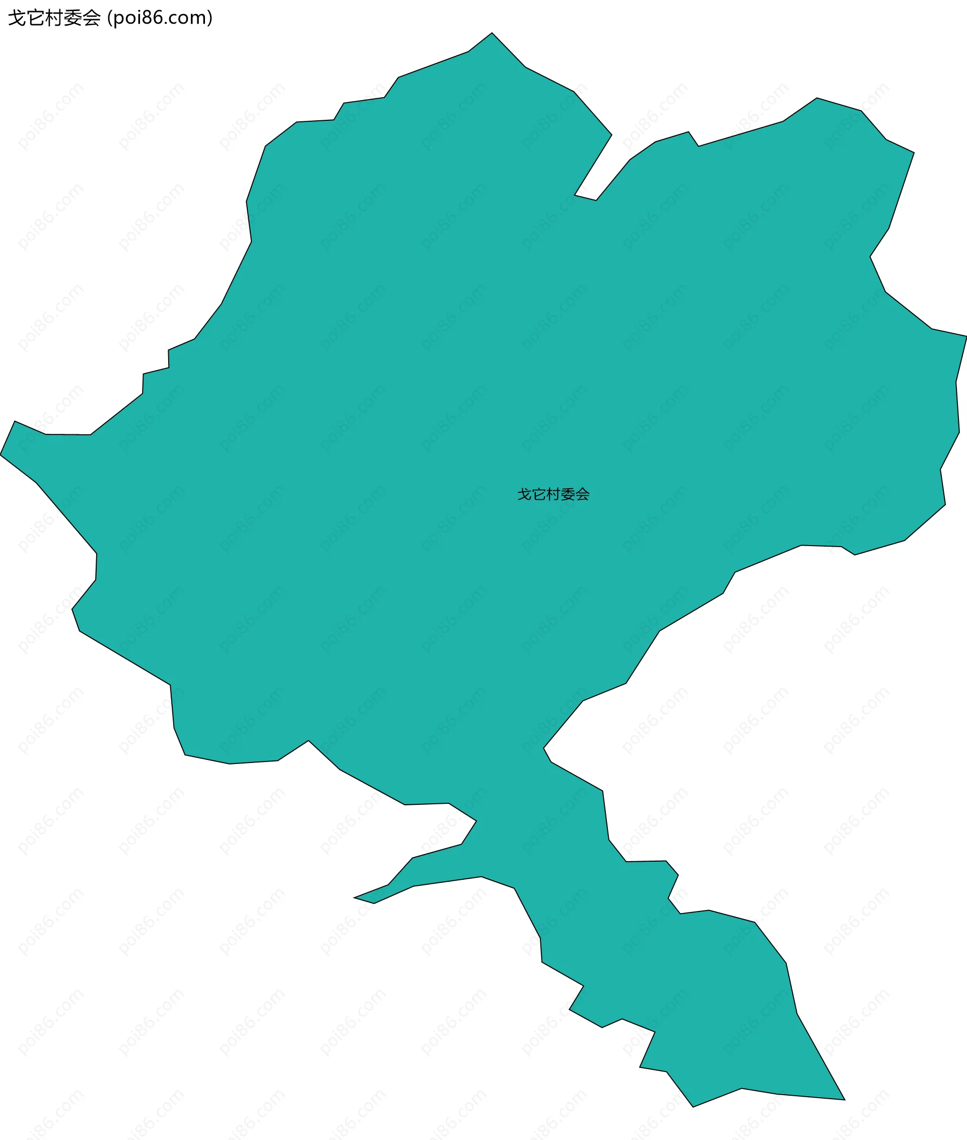 戈它村委会边界地图