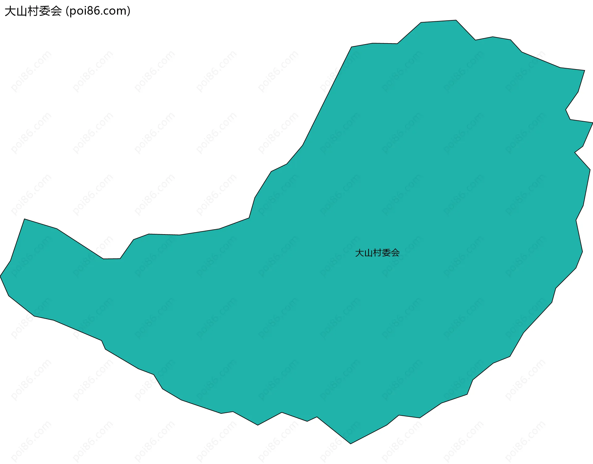 大山村委会边界地图