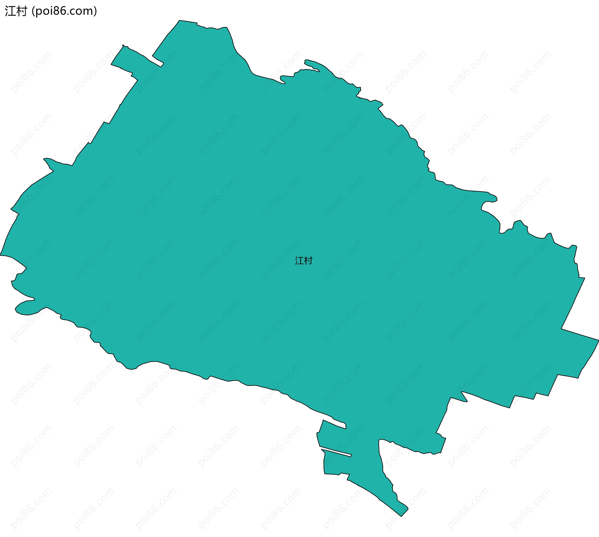 江村边界地图
