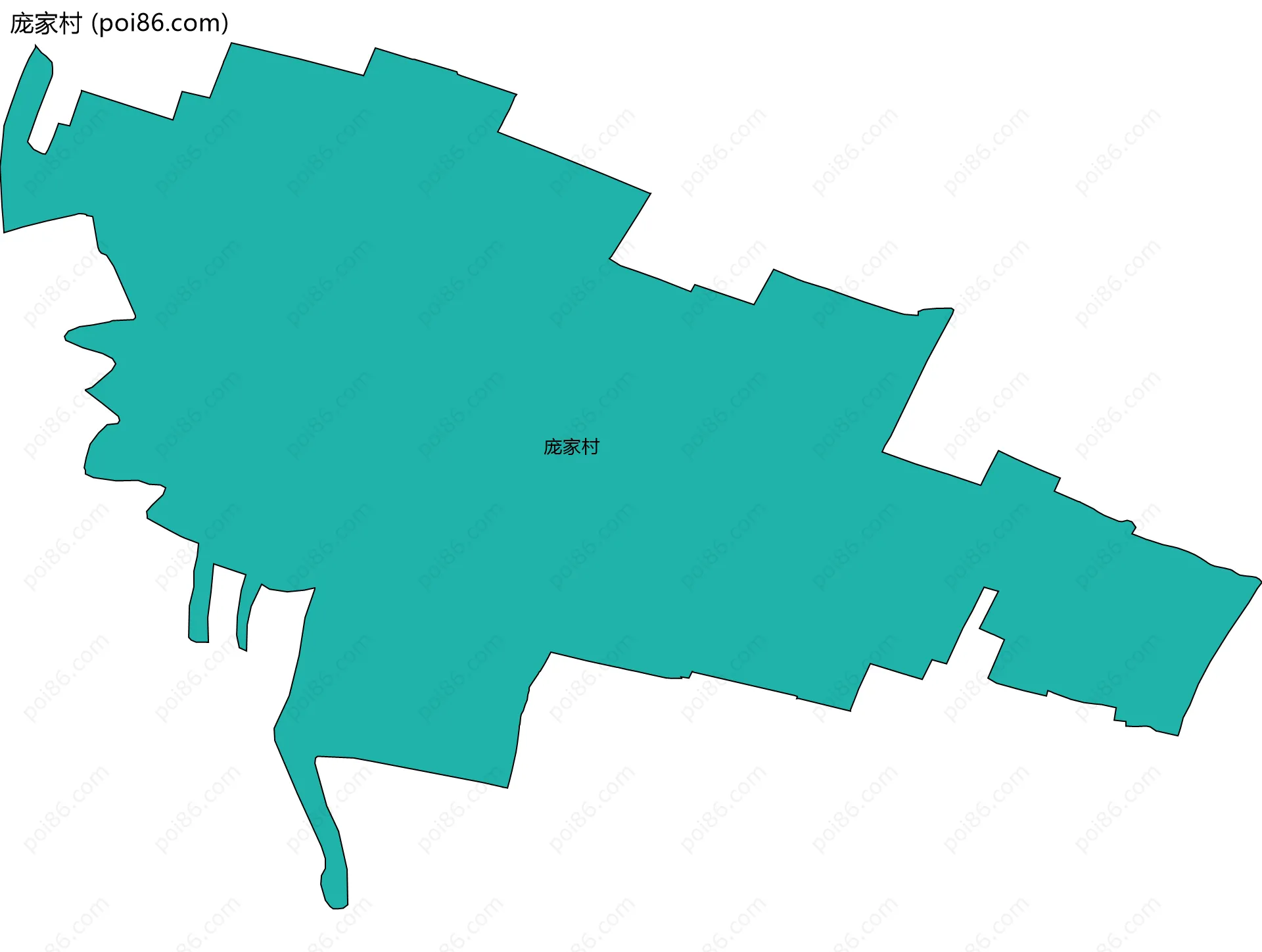 庞家村边界地图