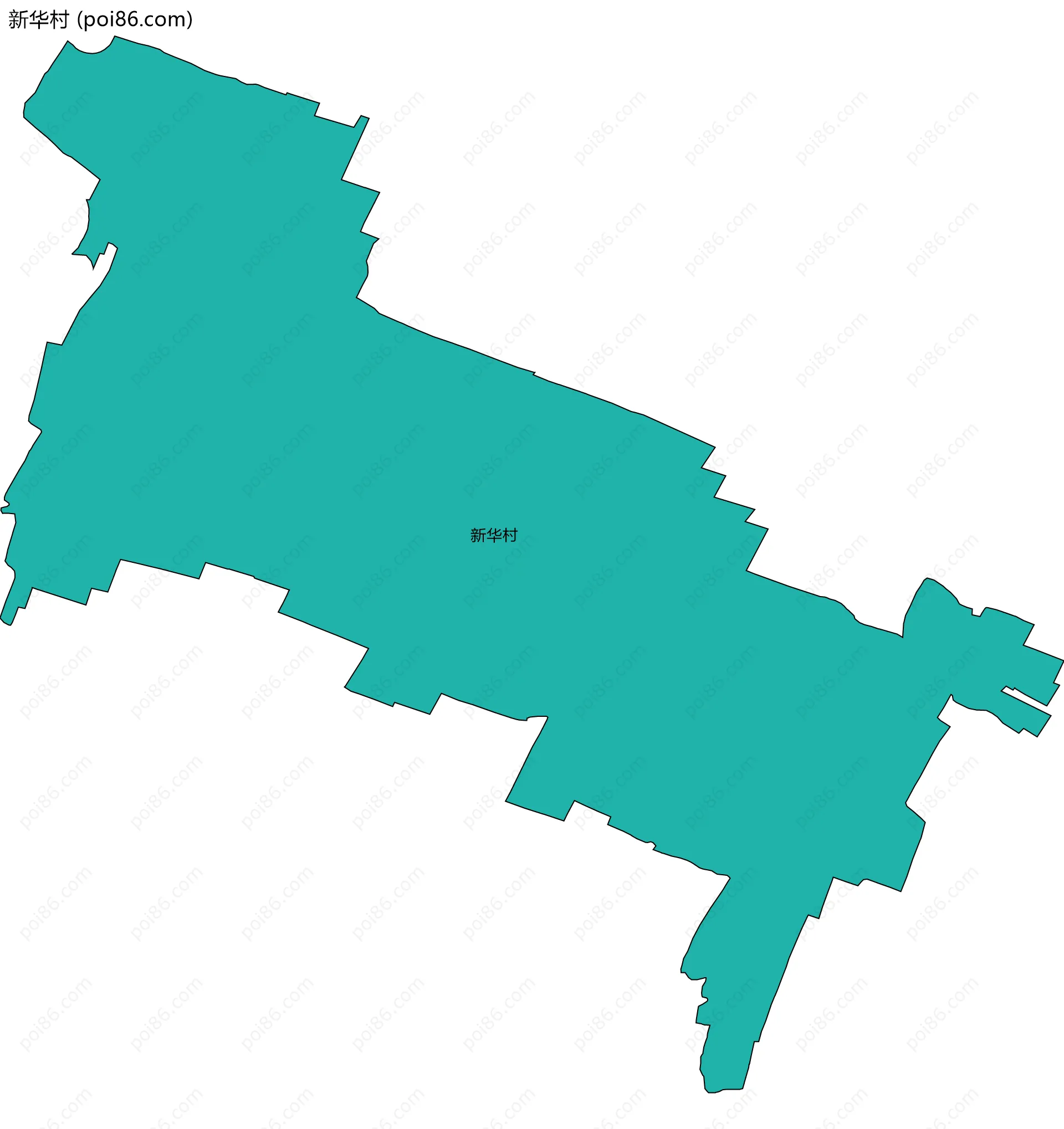 新华村边界地图