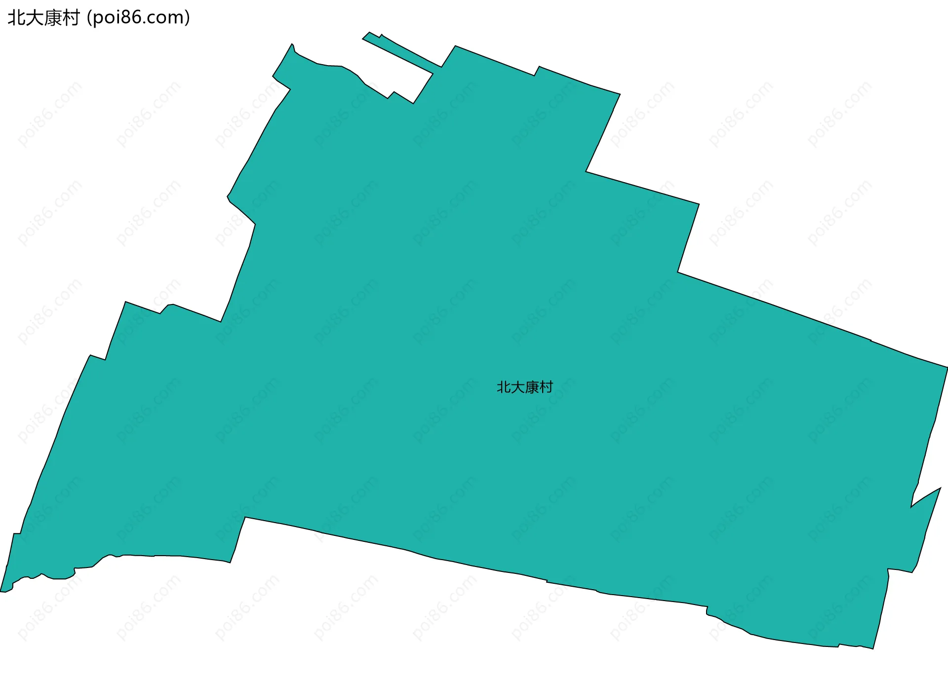 北大康村边界地图