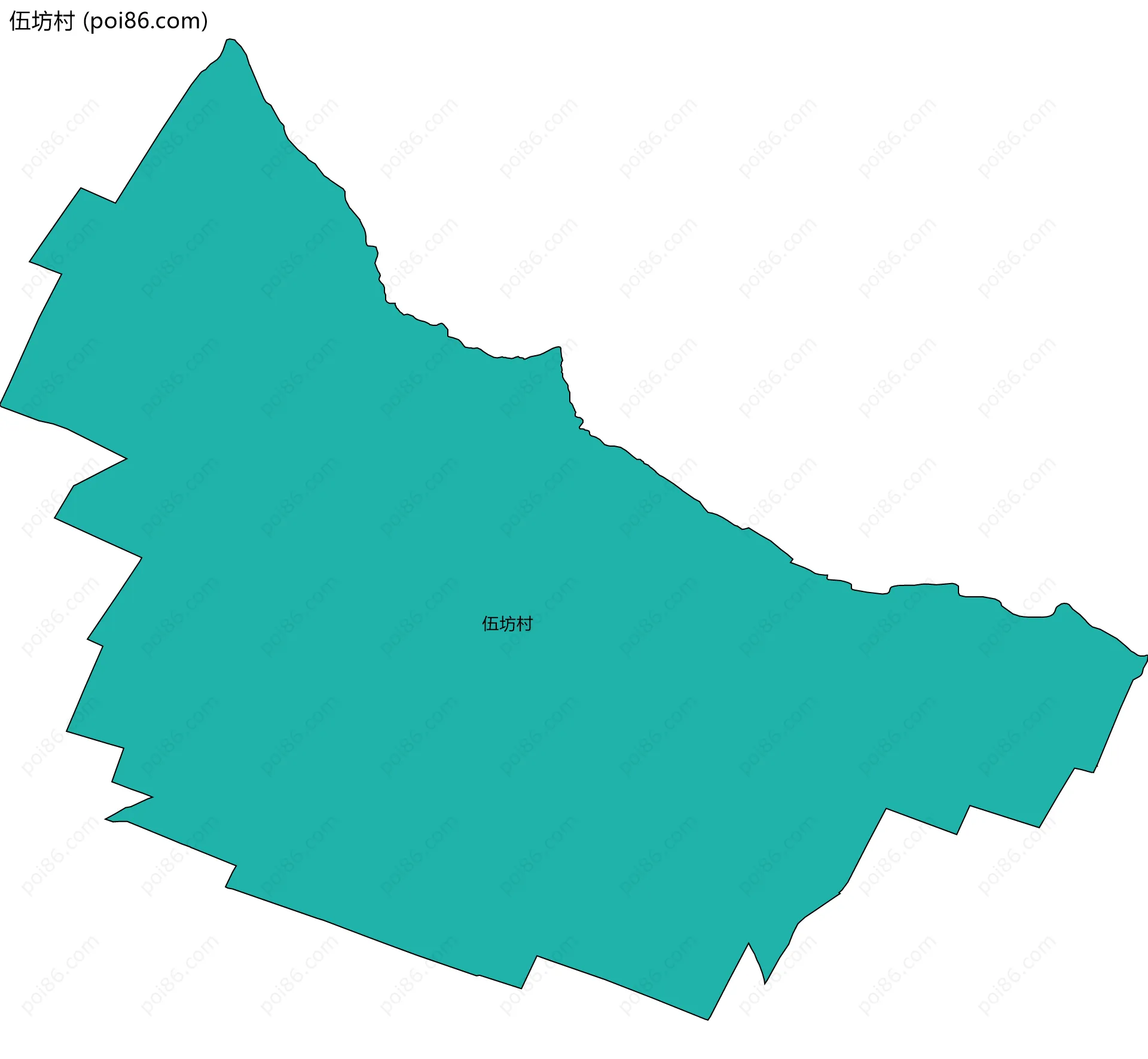 伍坊村边界地图