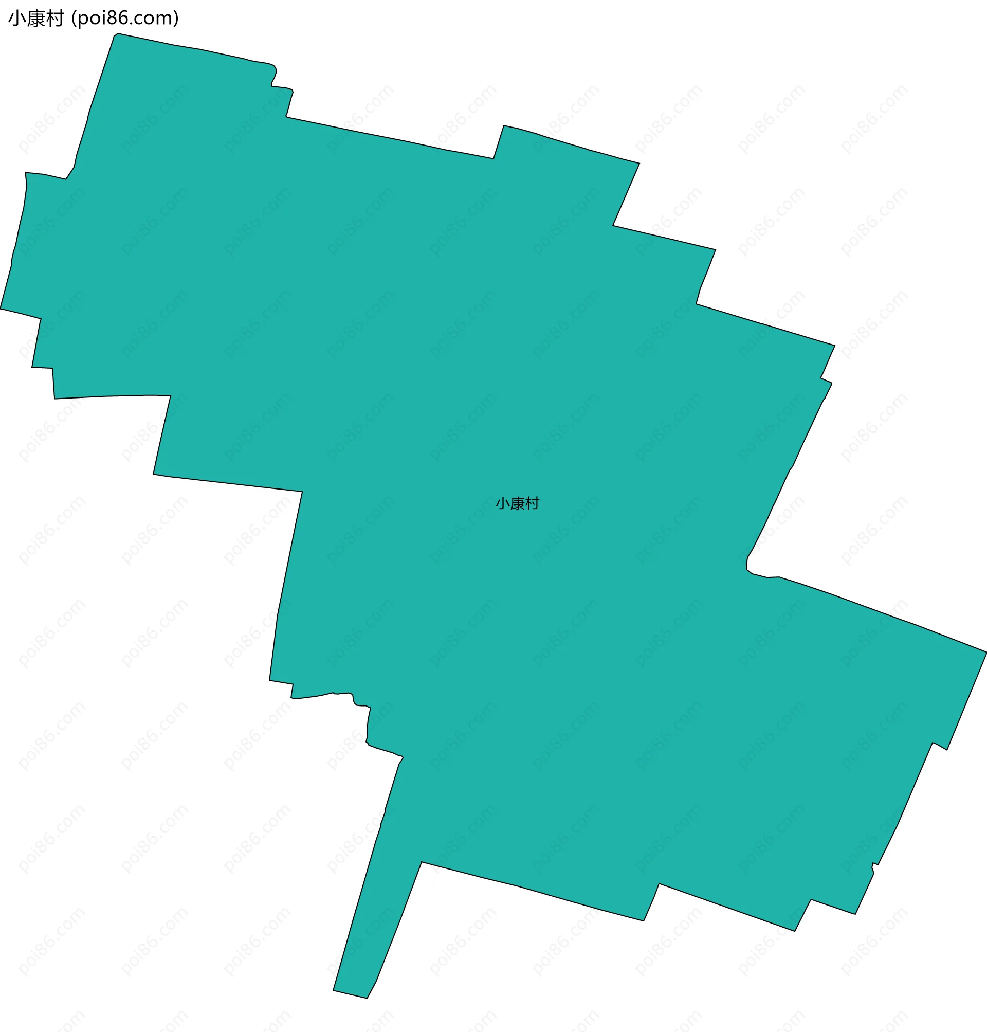 小康村边界地图