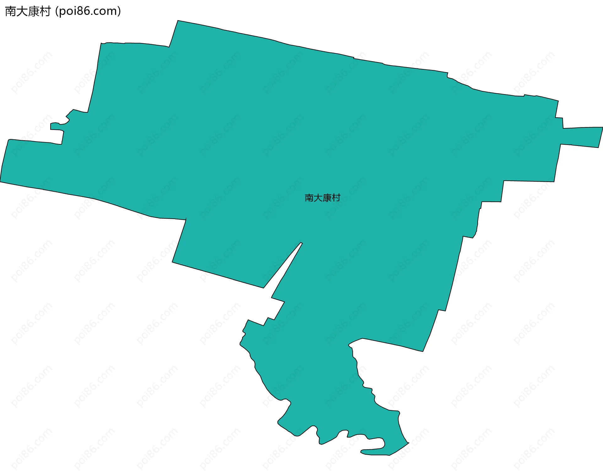 南大康村边界地图