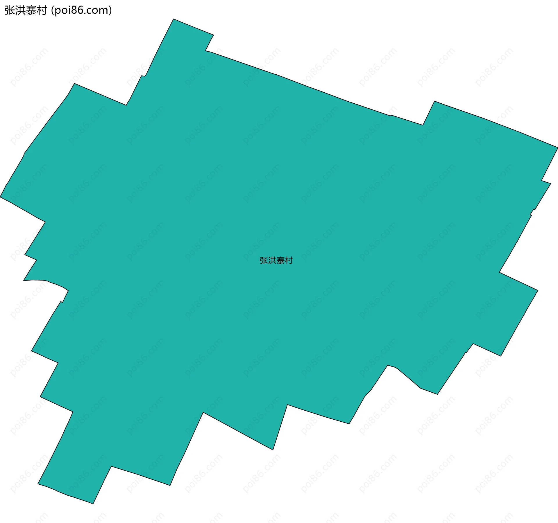 张洪寨村边界地图
