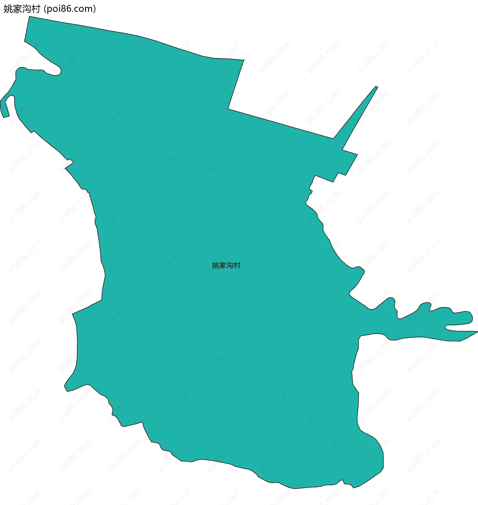 姚家沟村边界地图