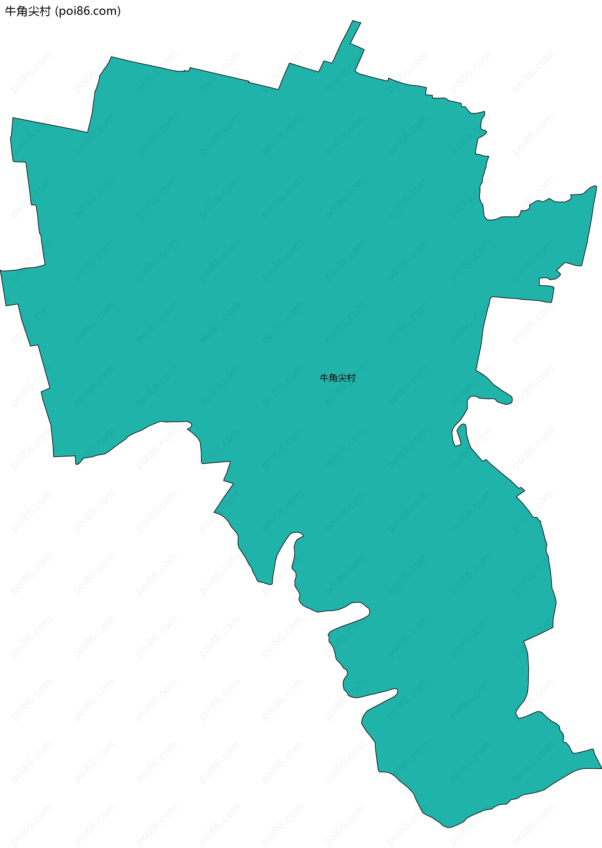 牛角尖村边界地图