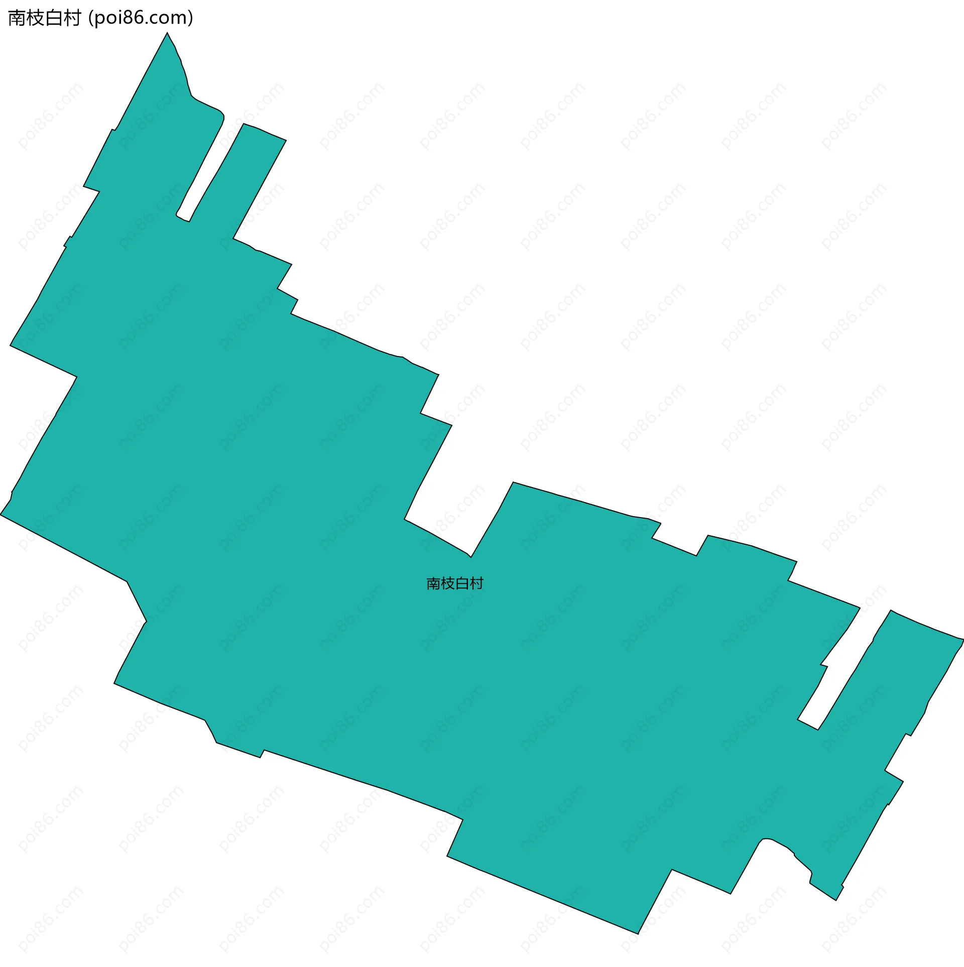 南枝白村边界地图