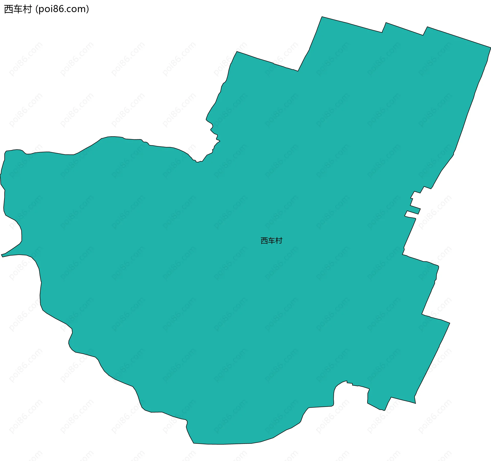 西车村边界地图