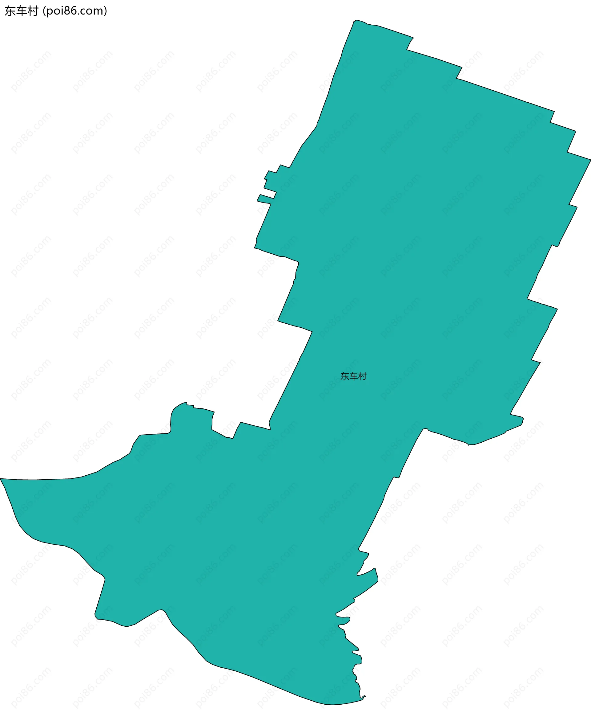 东车村边界地图