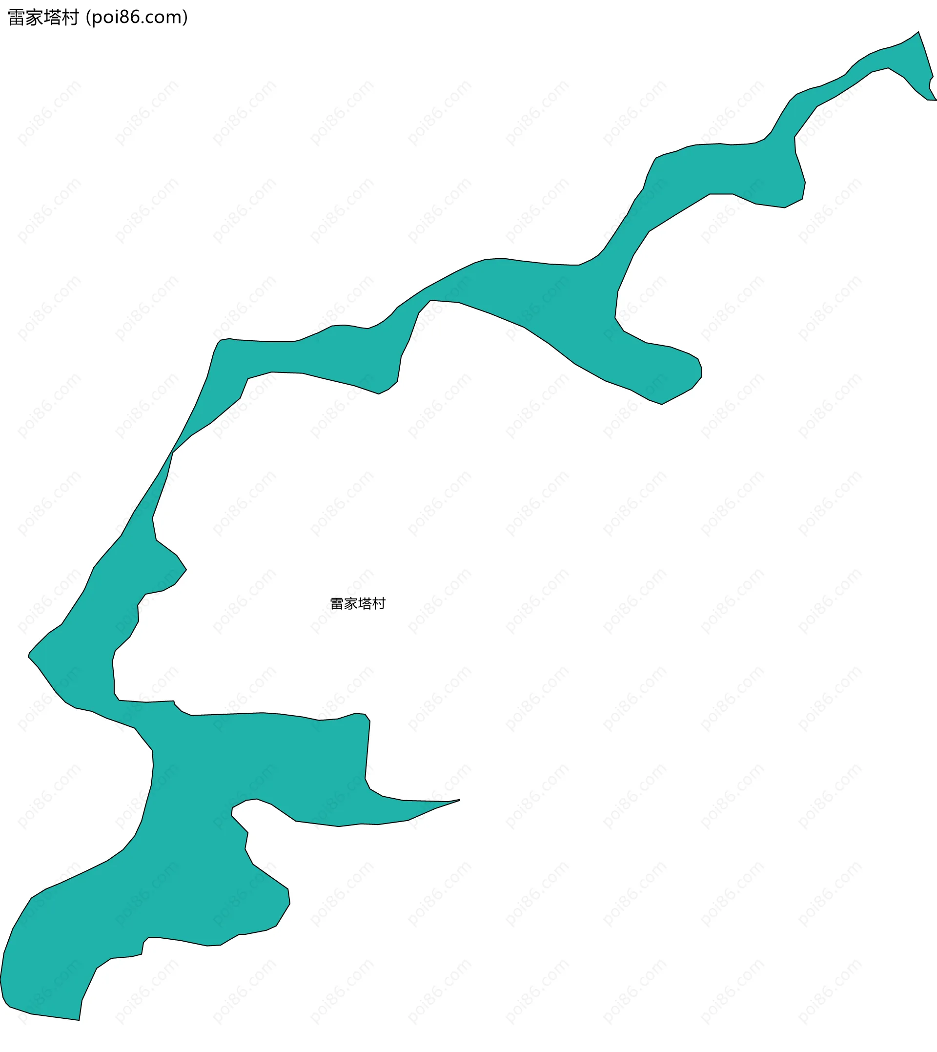 雷家塔村边界地图