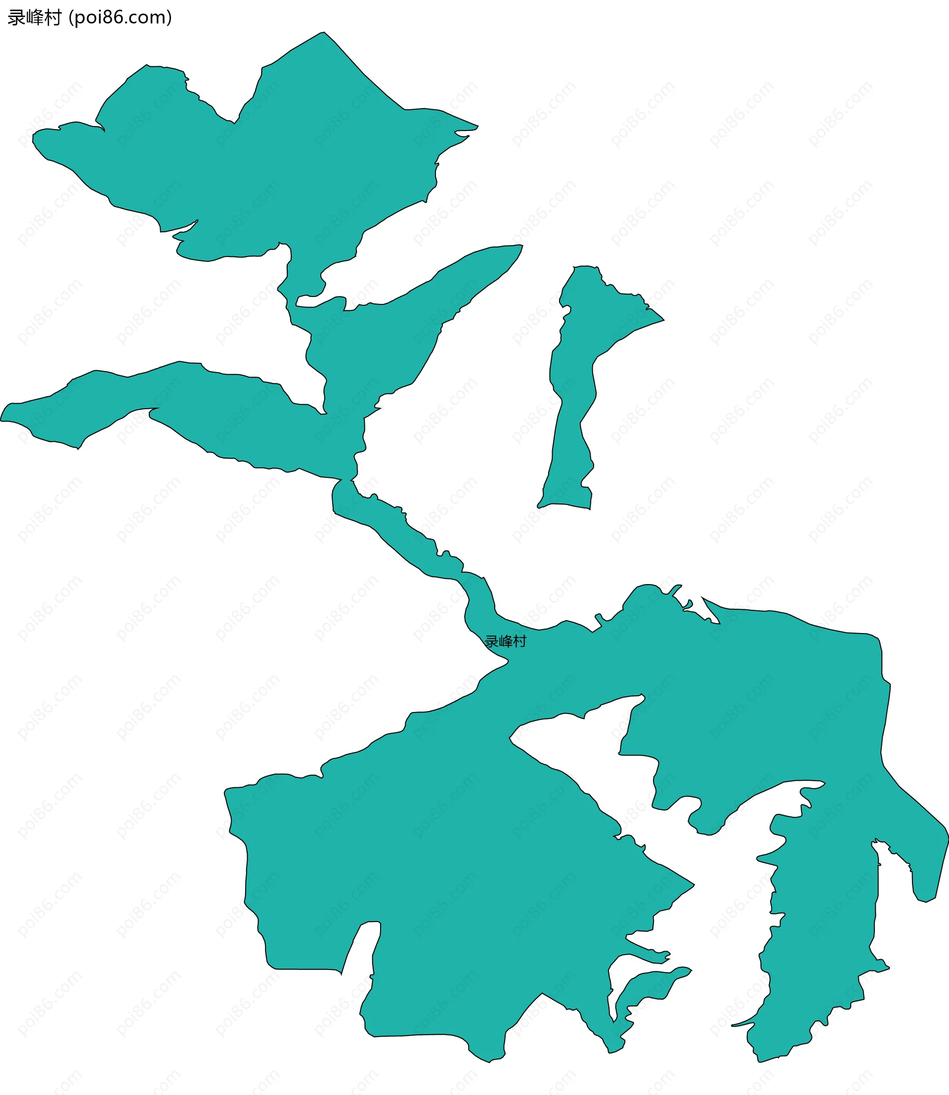 录峰村边界地图