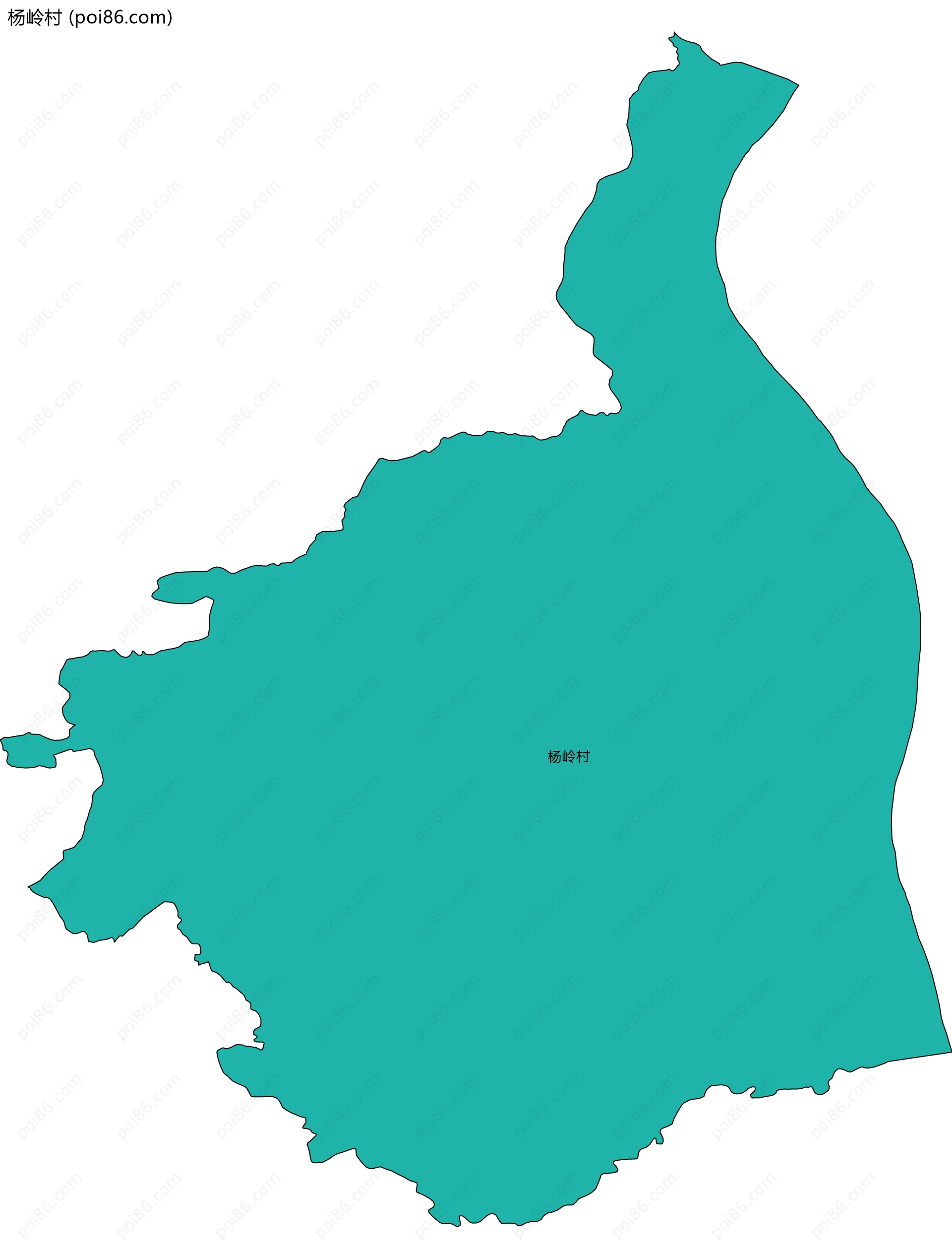 杨岭村边界地图