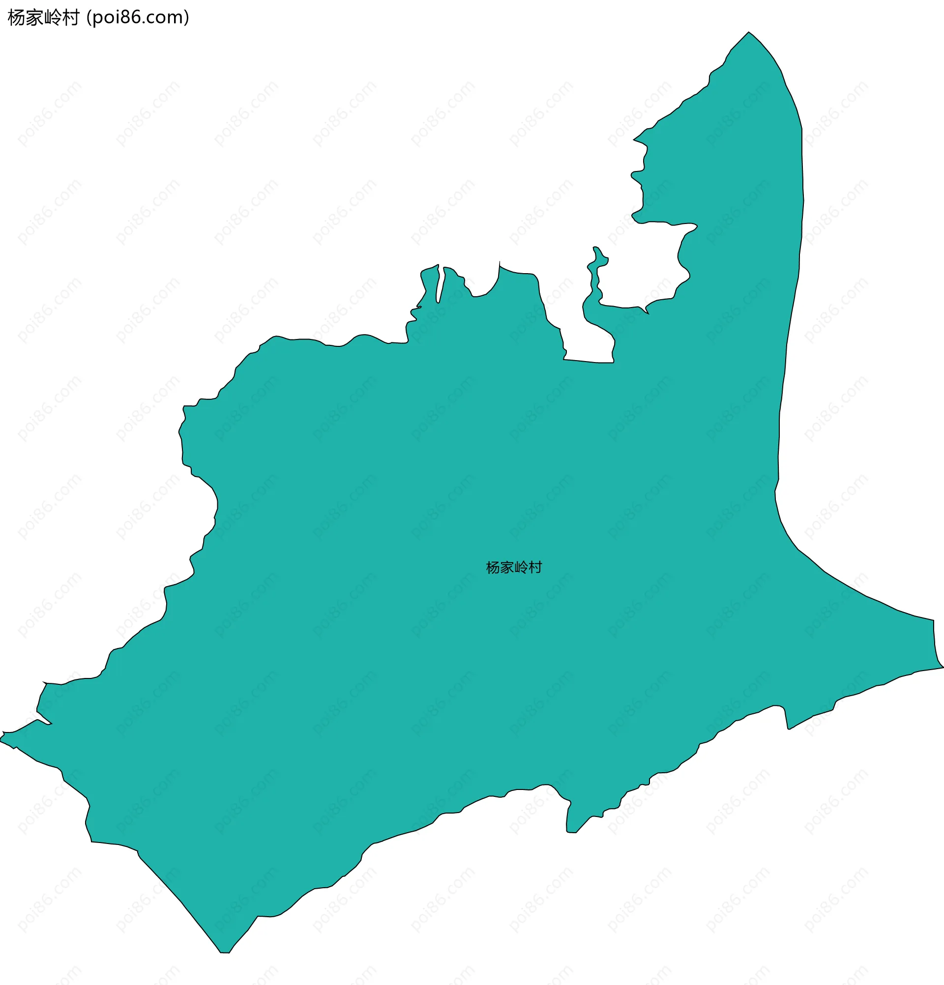 杨家岭村边界地图
