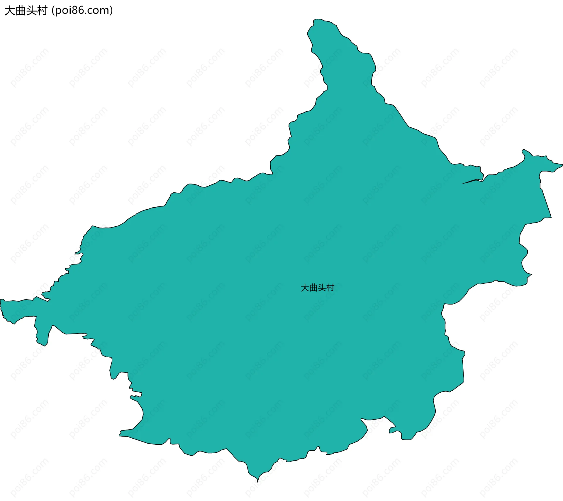 大曲头村边界地图